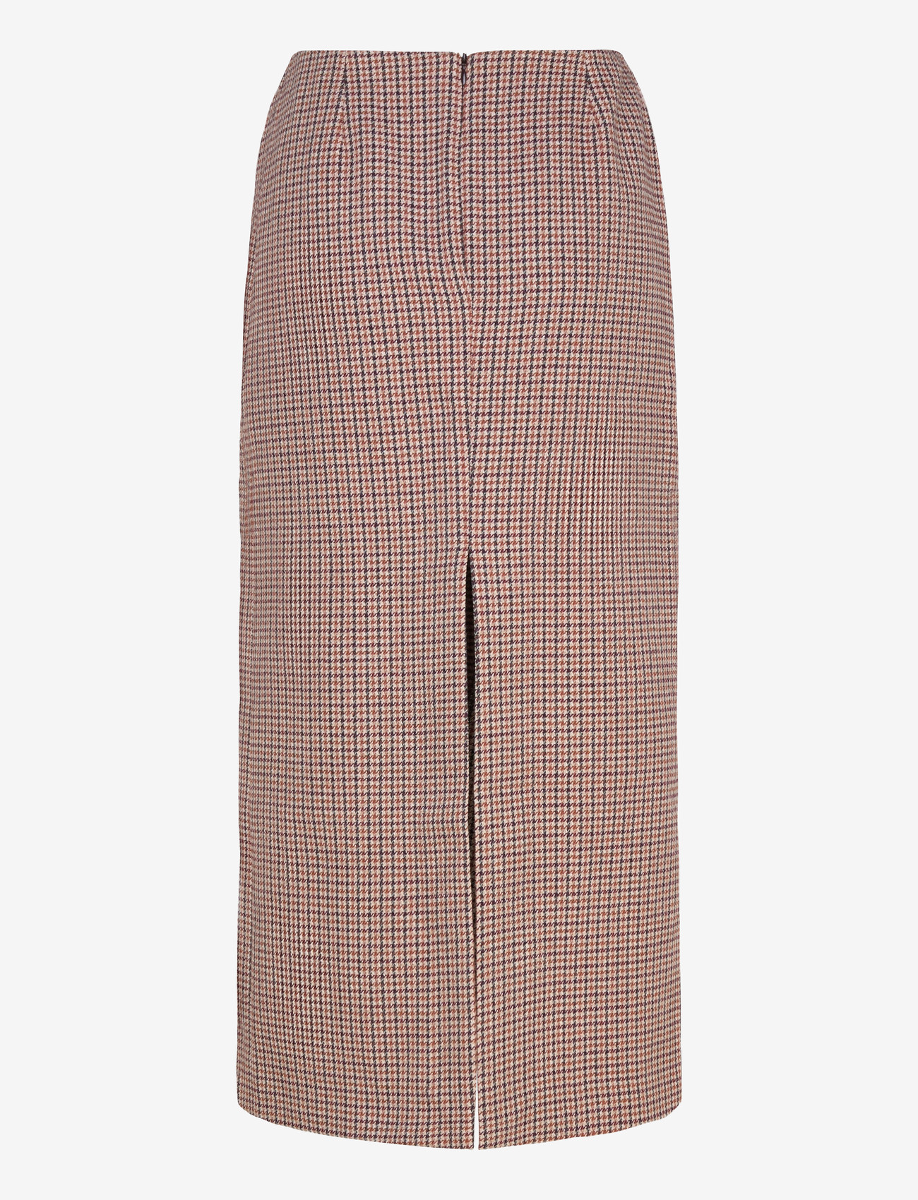 Maje - Midi skirt with houndstooth slit - midi kjolar - camel - 1