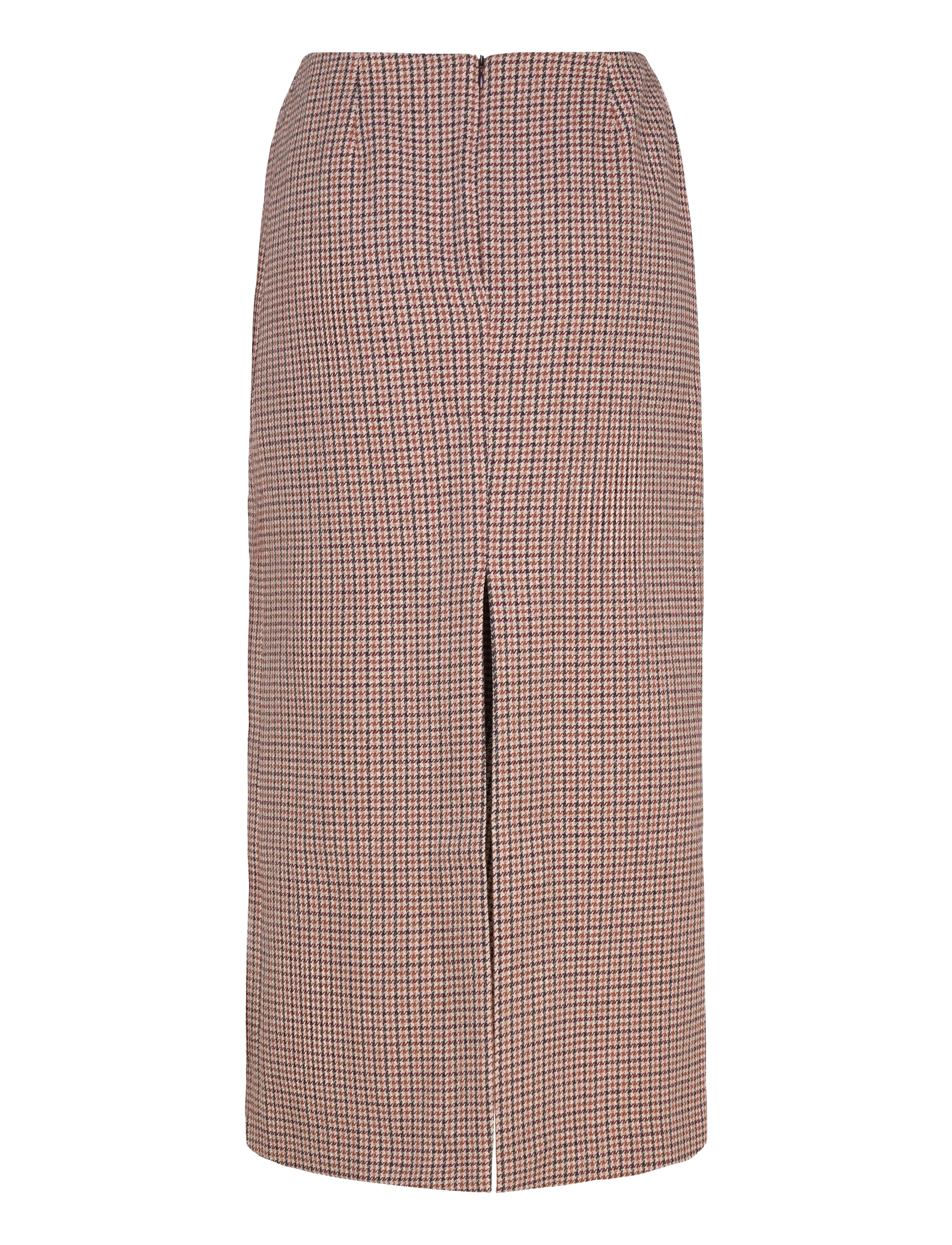 Maje - Midi skirt with houndstooth slit - midi nederdele - camel - 2