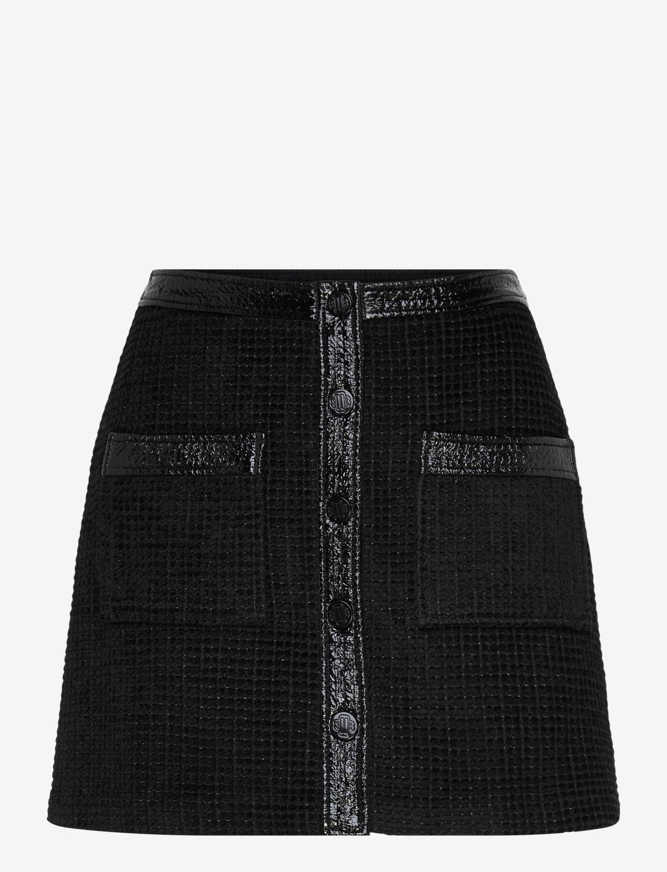 Maje - Rib knit top - Short skirt - korte nederdele - black - 0