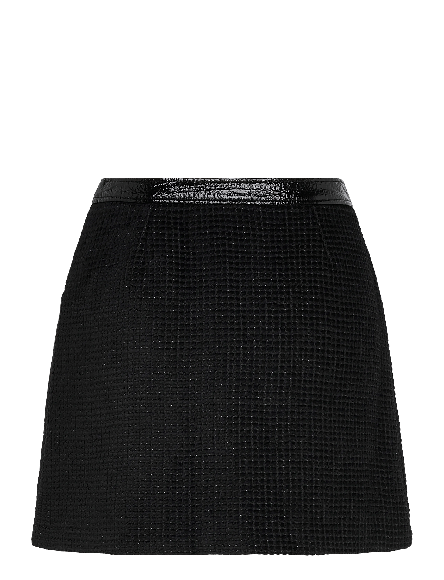 Maje - Rib knit top - Short skirt - kurze röcke - black - 1