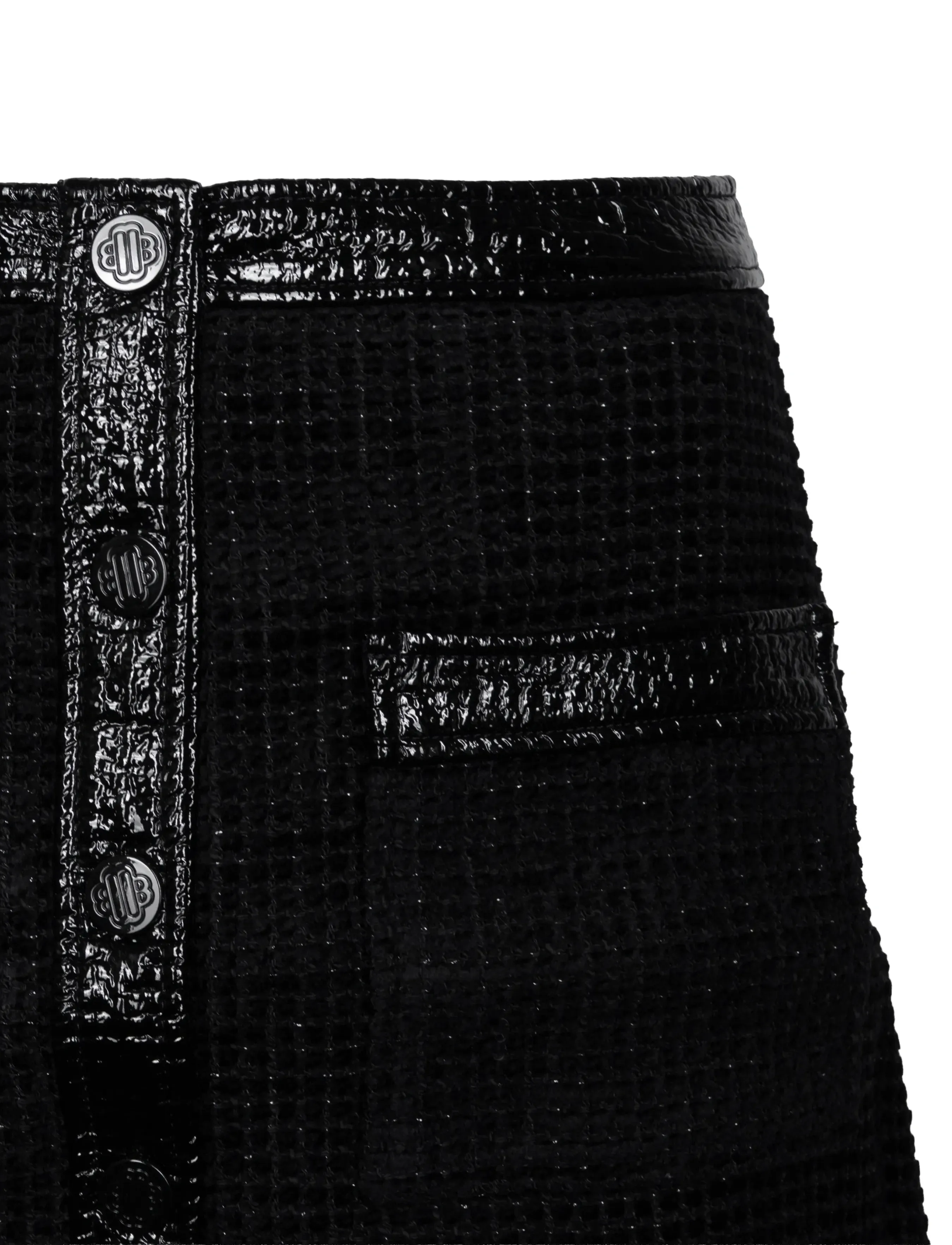 Maje - Rib knit top - Short skirt - trumpi sijonai - black - 2
