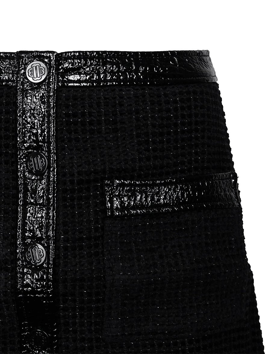 Maje - Rib knit top - Short skirt - kurze röcke - black - 2