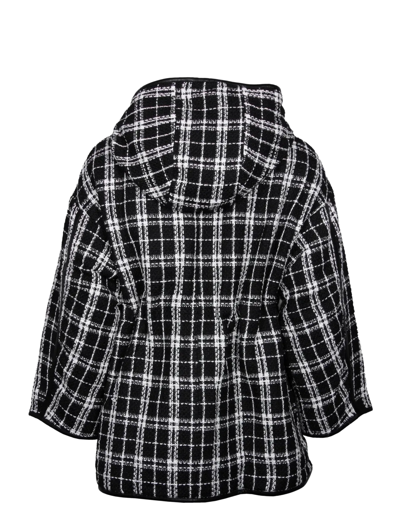 Maje - Reversible tweed jacket with hood - frühlingsjacken - black - 1