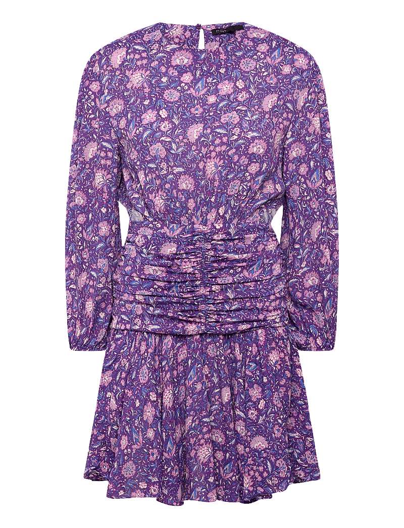 Maje - Dahlia printed viscose dress - sommerkleider - purple - 0