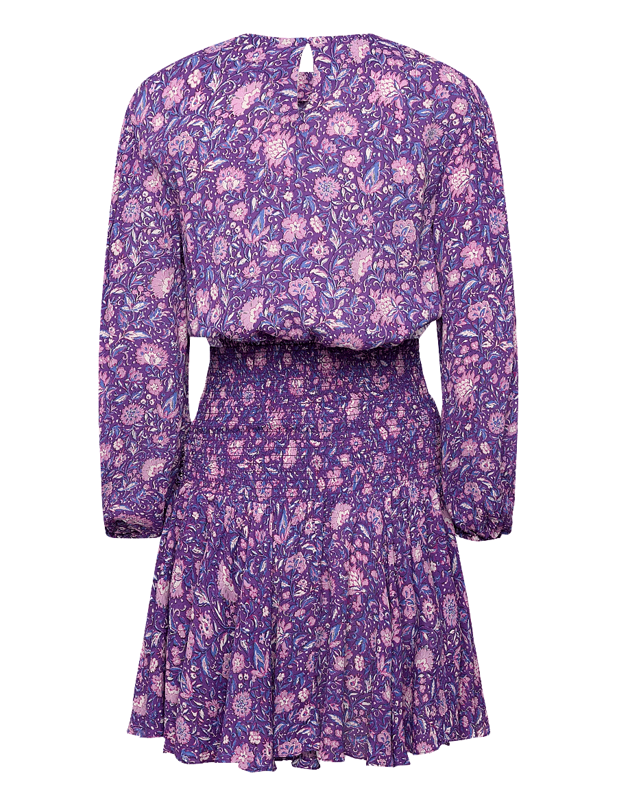 Maje - Dahlia printed viscose dress - sommerkleider - purple - 1