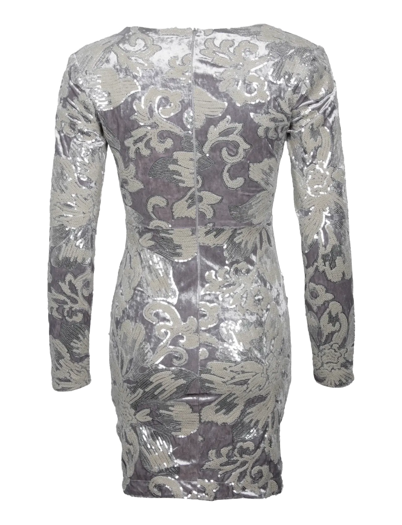 Maje - Sequin-embroidered velvet dress - kokteilikleidid - silver - 1