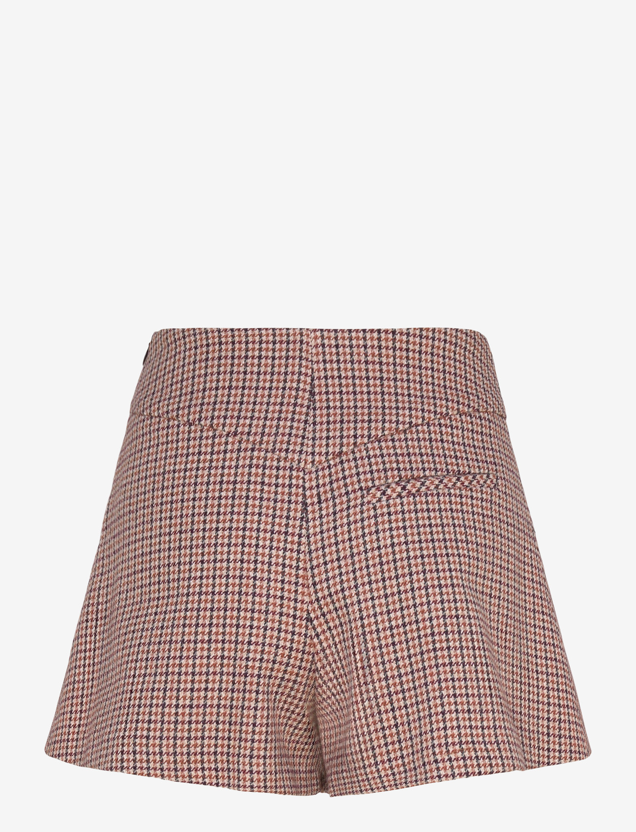 Maje - Houndstooth skort - casual shorts - camel - 1