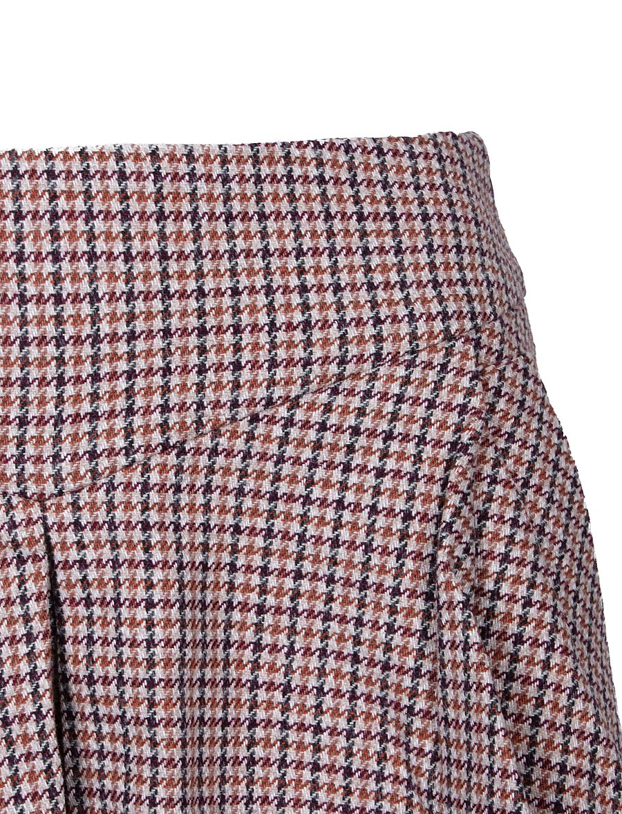 Maje - Houndstooth skort - casual shorts - camel - 5