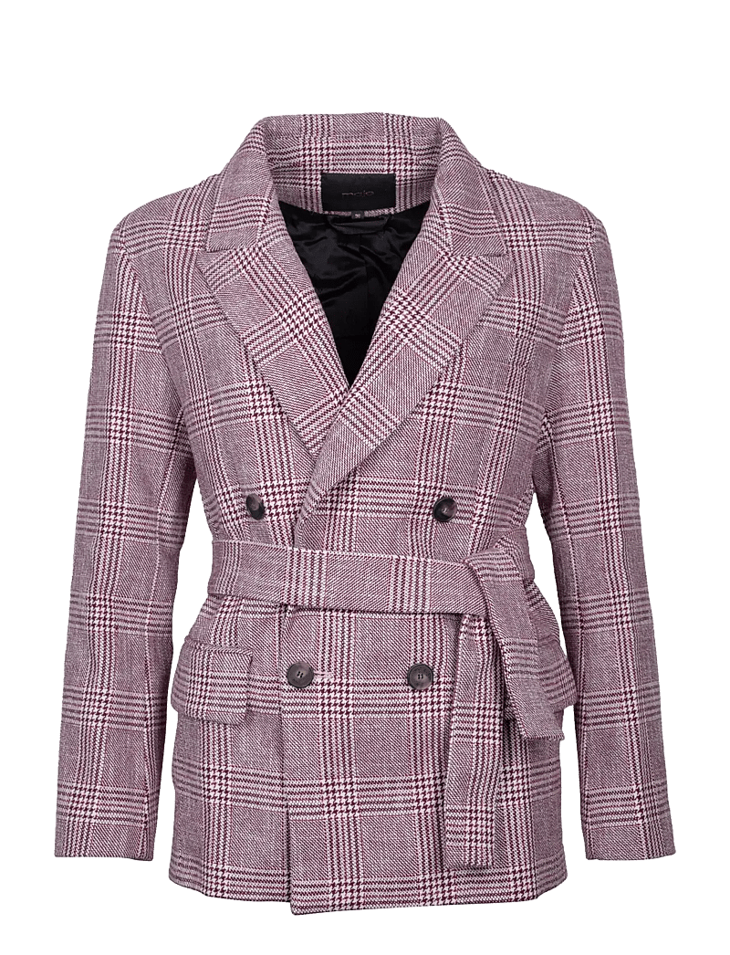 Maje - Wool Blend Blazer Jacket - blazere med bælte - multicolored - 0