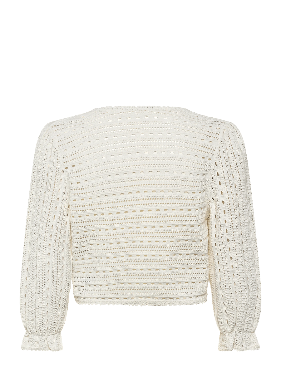 Maje - Croquet pointelle sweater - kampsunid - white - 1