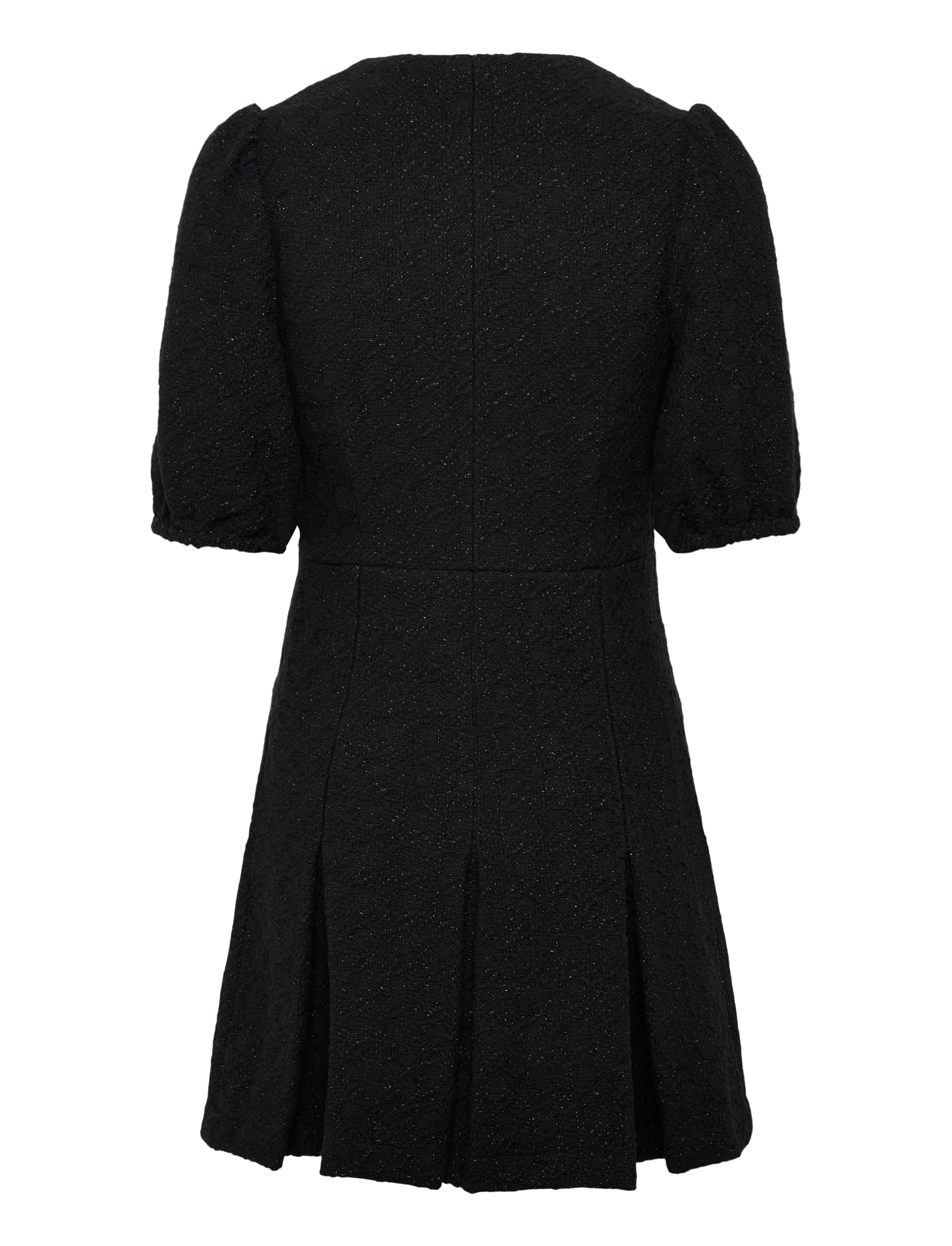 Maje - Shiny tweed dress - partykleider - black - 1