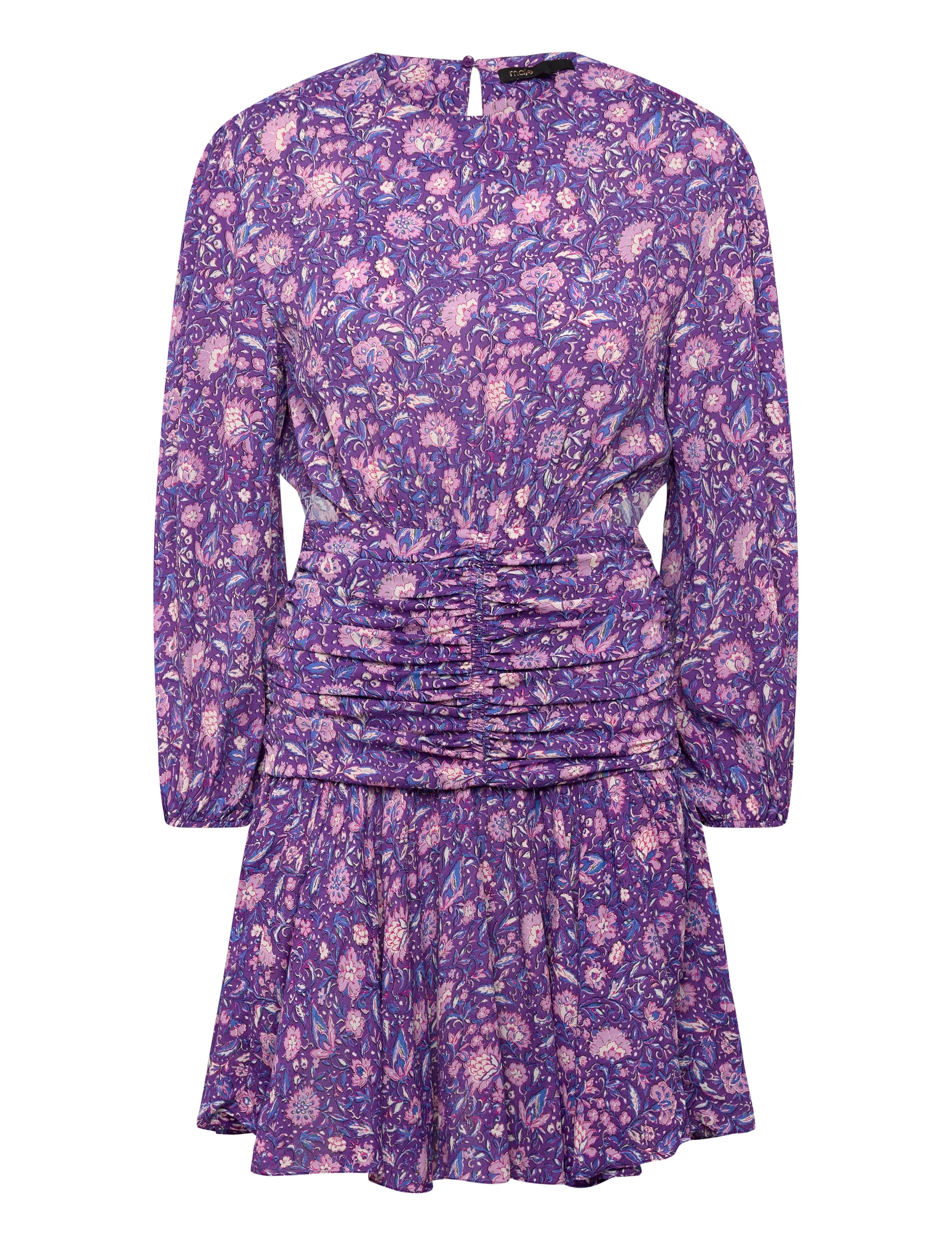 Maje Dahlia printed viscose dress - Kurze Kleider - PURPLE / purple
