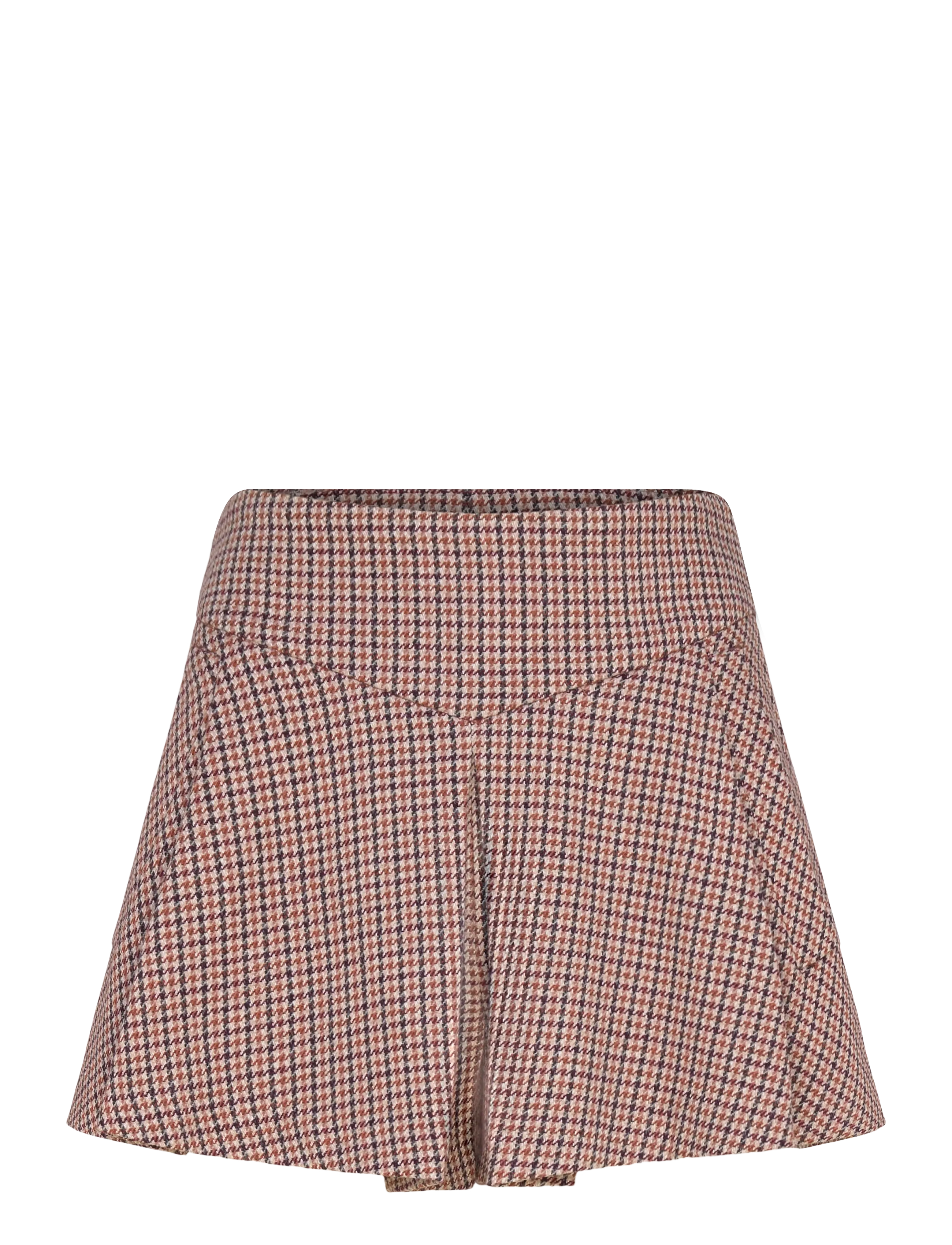 Maje Houndstooth skort - Shorts - CAMEL / brown