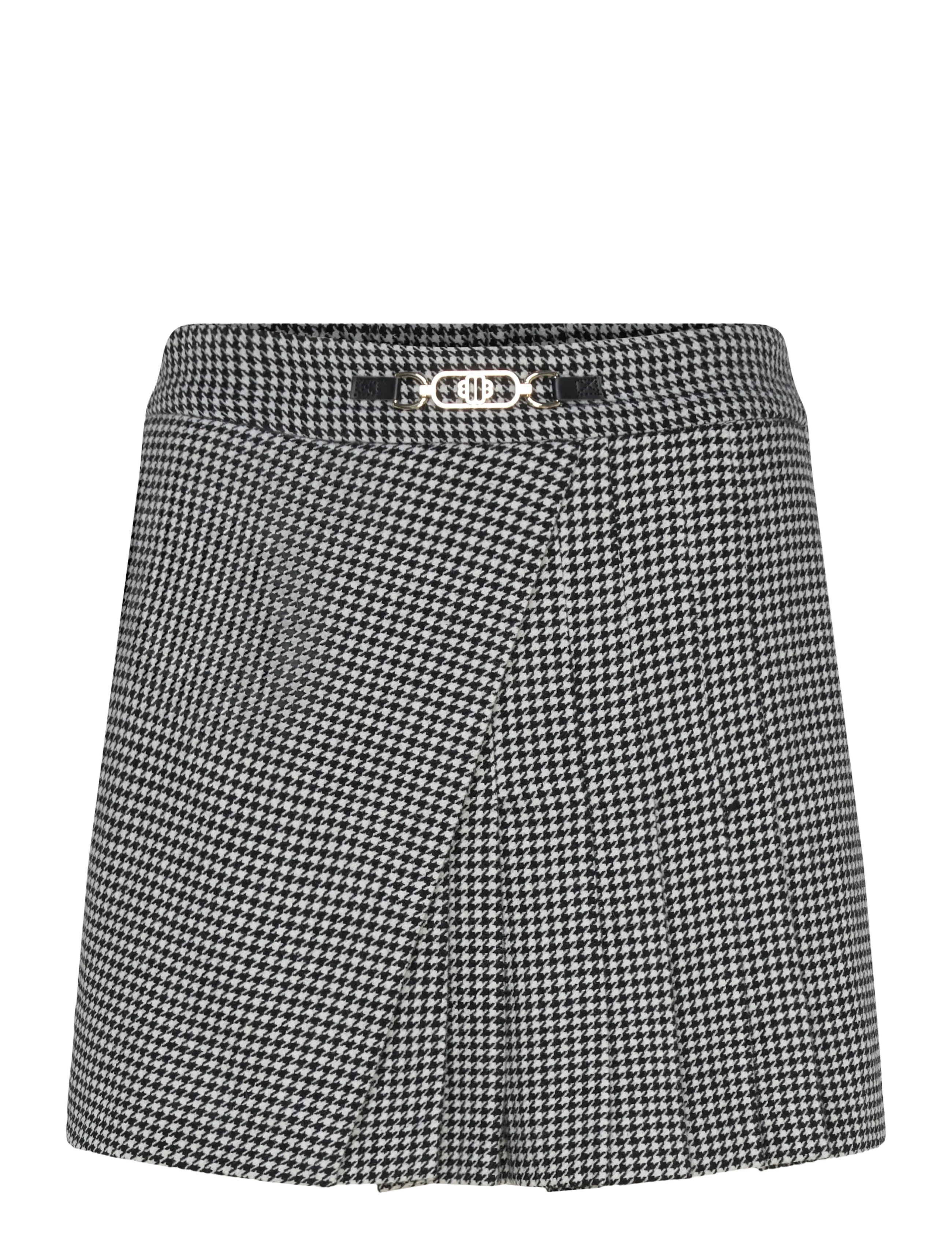 Maje Trompe l'oeil houndstooth shorts - Campaign - BLACK / WHITE / black