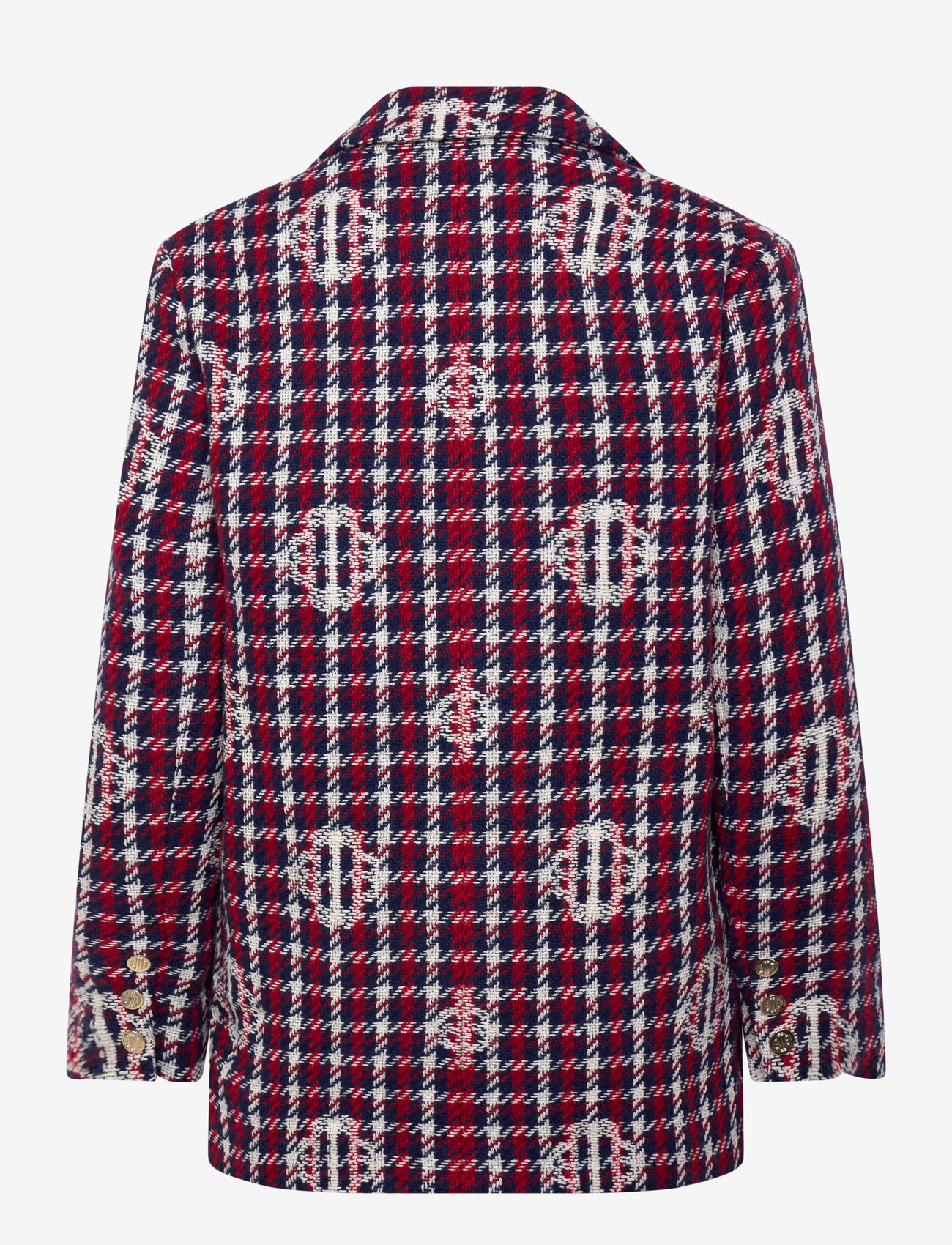 Maje - Clover plaid jacquard jacket - wolljacken - navy/red - 1