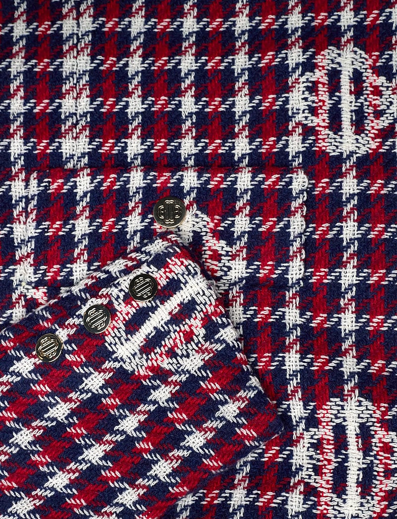 Maje - Clover plaid jacquard jacket - wolljacken - navy/red - 3