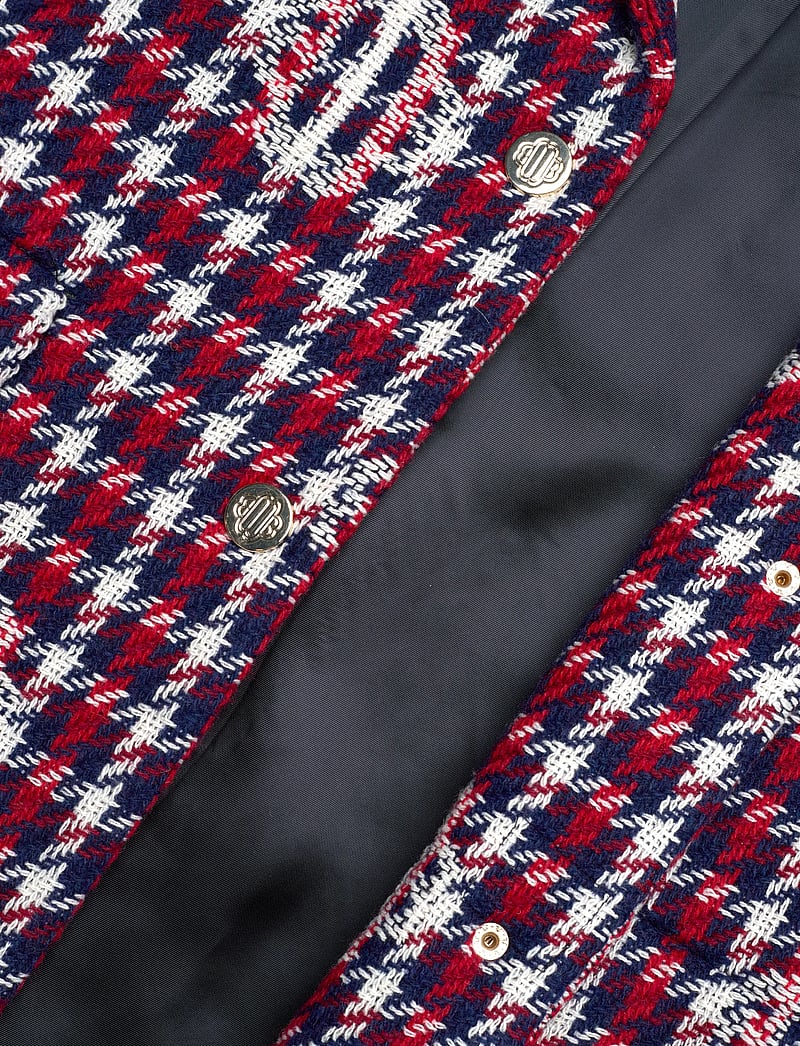 Maje - Clover plaid jacquard jacket - wolljacken - navy/red - 4