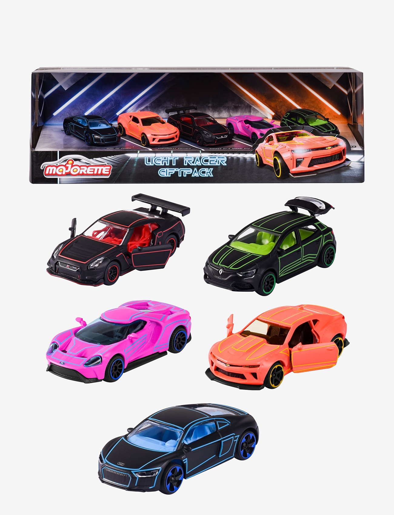 Majorette - Light Racer 5 Pieces Giftpack - laveste priser - multi coloured - 0