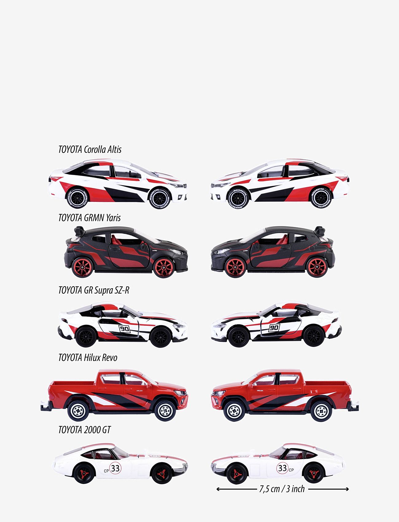 Majorette - Majorette TOYOTA Racerbil  5-Pack Presentförpackning - legetøjsbiler - multi coloured - 4