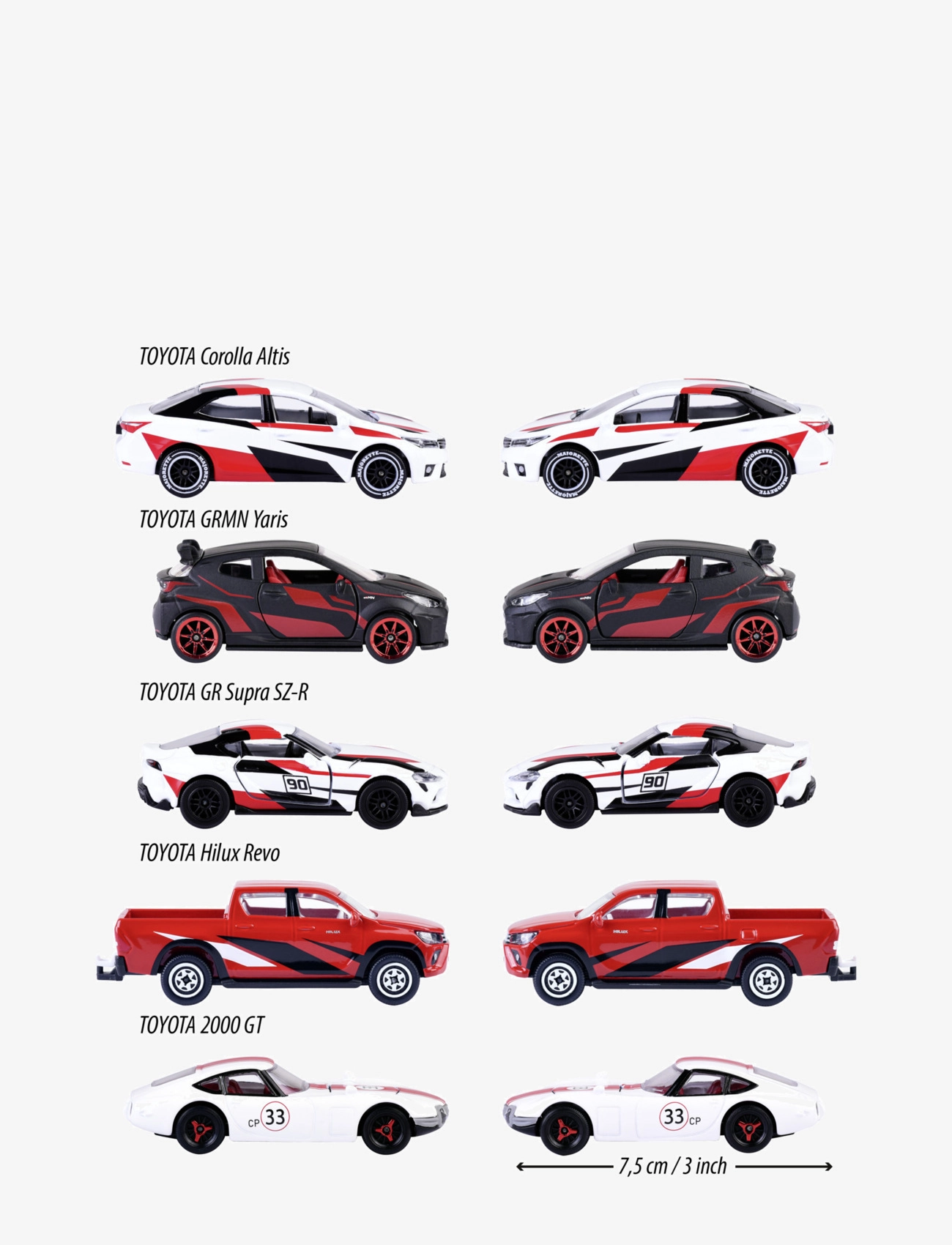 Majorette - Majorette TOYOTA Racerbil  5-Pack Presentförpackning - voitures jouets - multi coloured - 4
