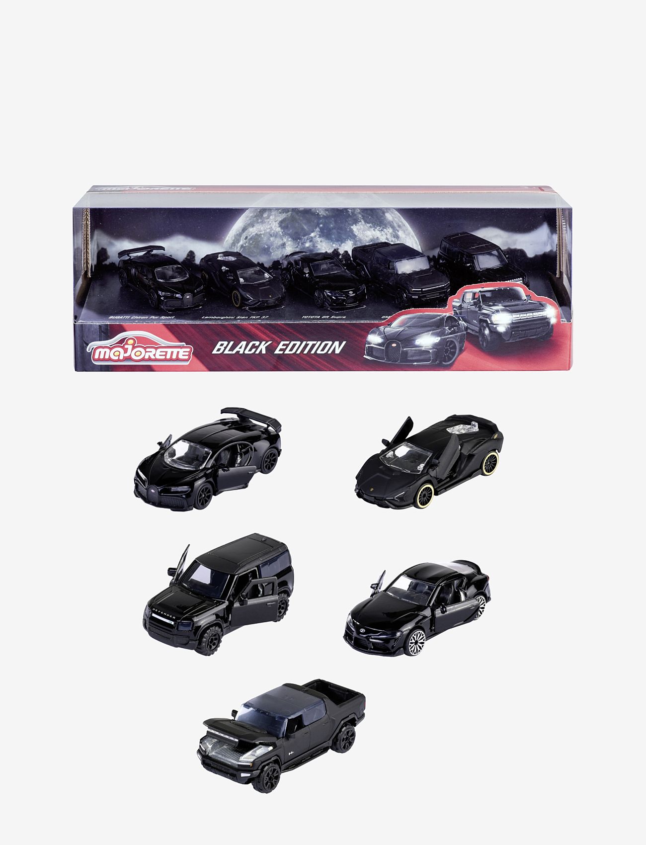 Majorette - Majorette 5-Pack Bilar i Presentförpackning - laveste priser - black - 0