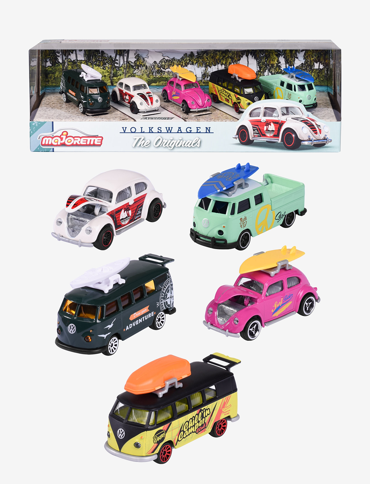 Majorette - VW The Originals 5 Pieces Pack - toy cars - multi coloured - 1