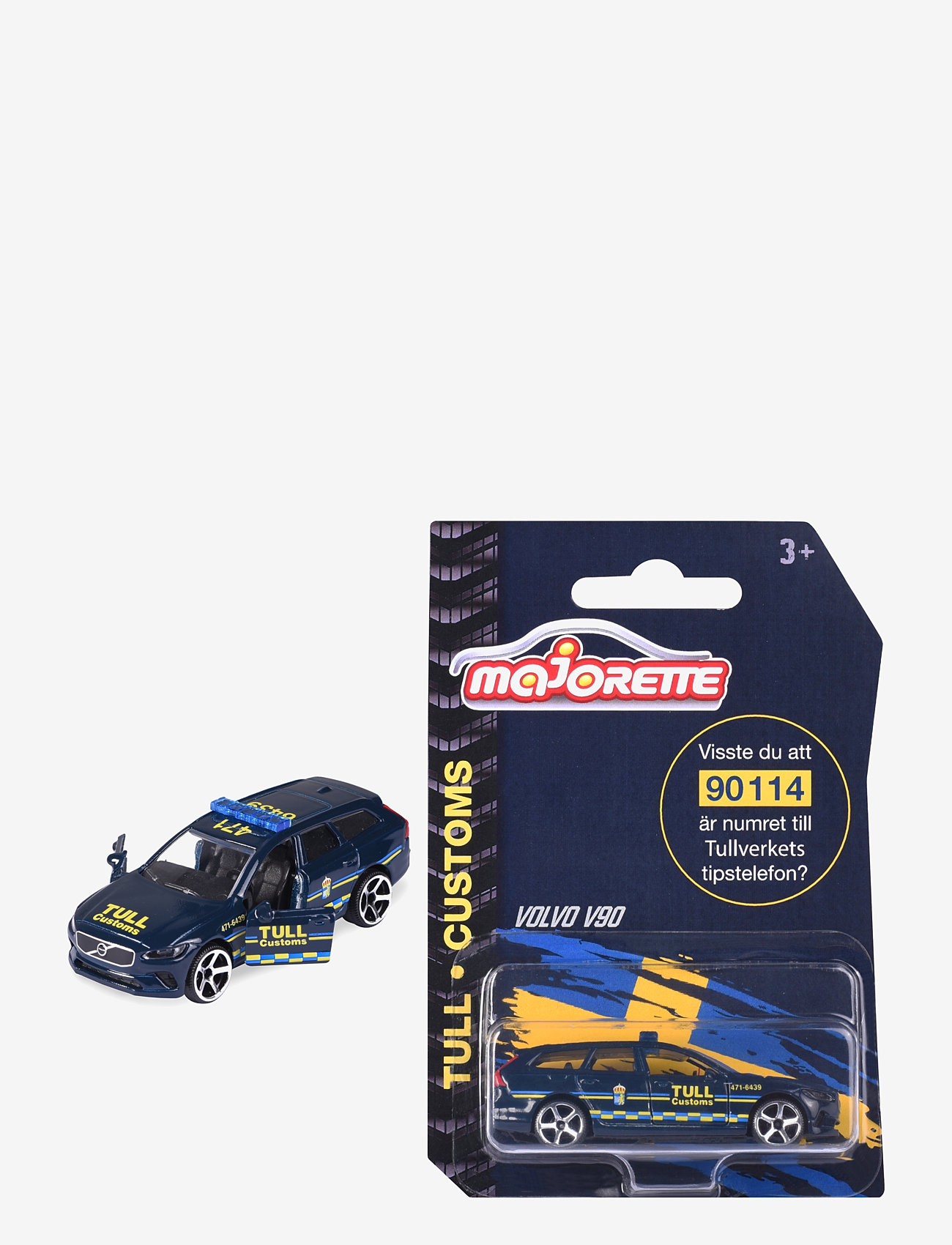 Majorette - Majorette Volvo V90 Tull Customs Car - legetøjsbiler - multi coloured - 0