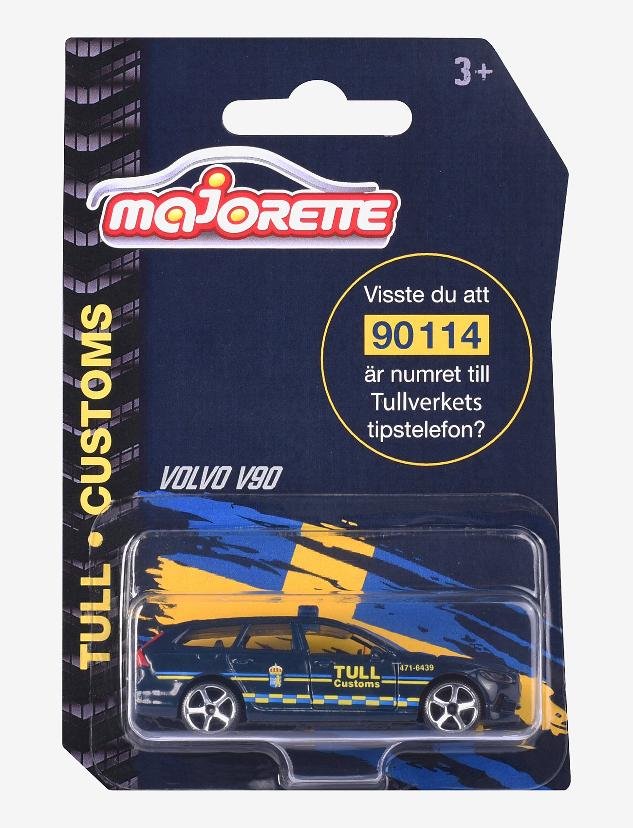 Majorette - Majorette Volvo V90 Tull Customs Car - legetøjsbiler - multi coloured - 2