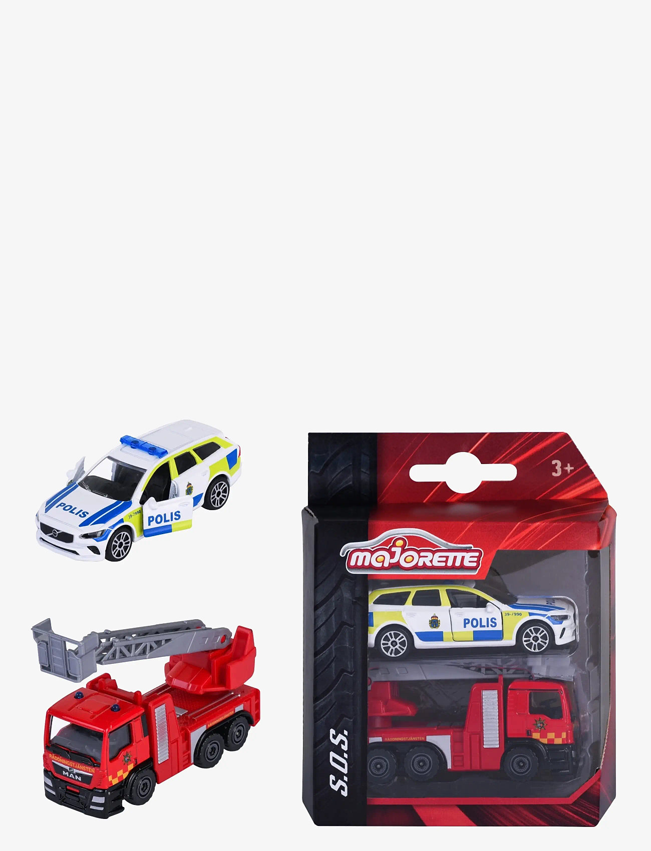 Majorette - Majorette Swedish S.O.S. 2 Pieces Set - lekebiler - multi coloured - 0