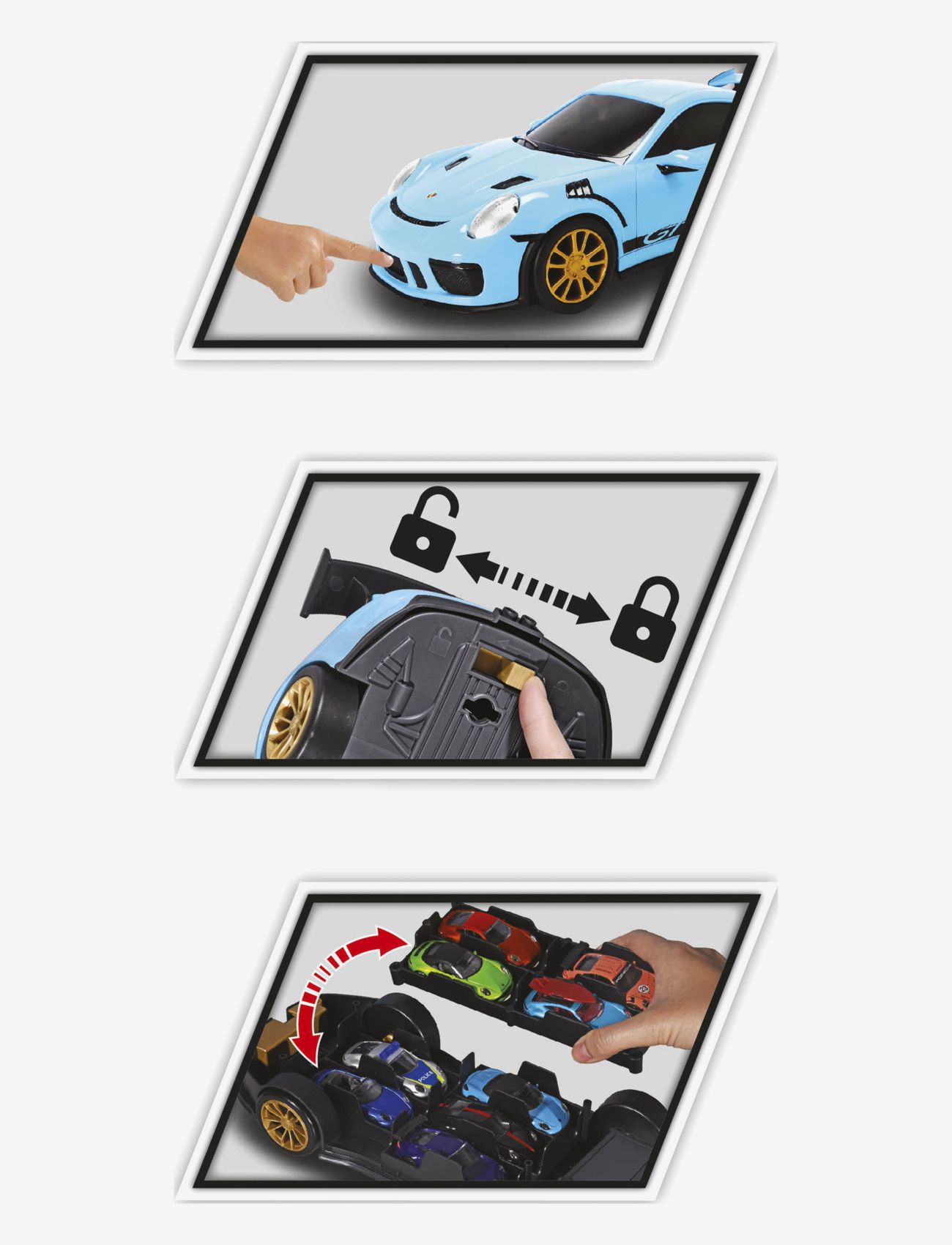 Majorette - Porsche 911 GT3 RS Carry Case + 1 car - blue - 0