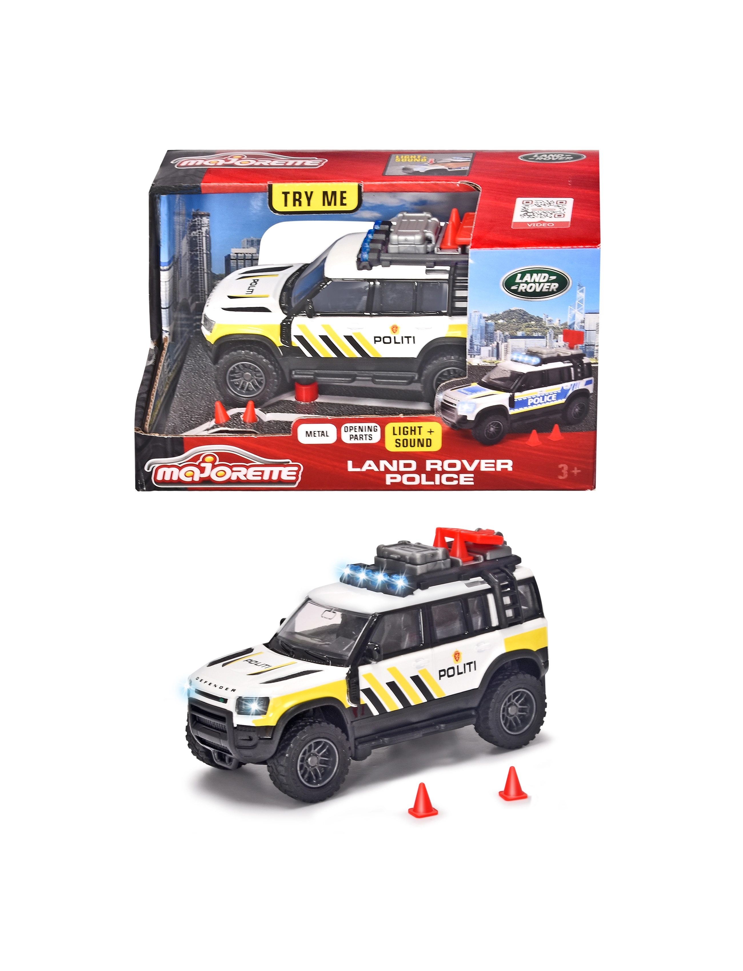 Majorette - Majorette Grad Series Land Rover Police - mänguautod - yellow - 2