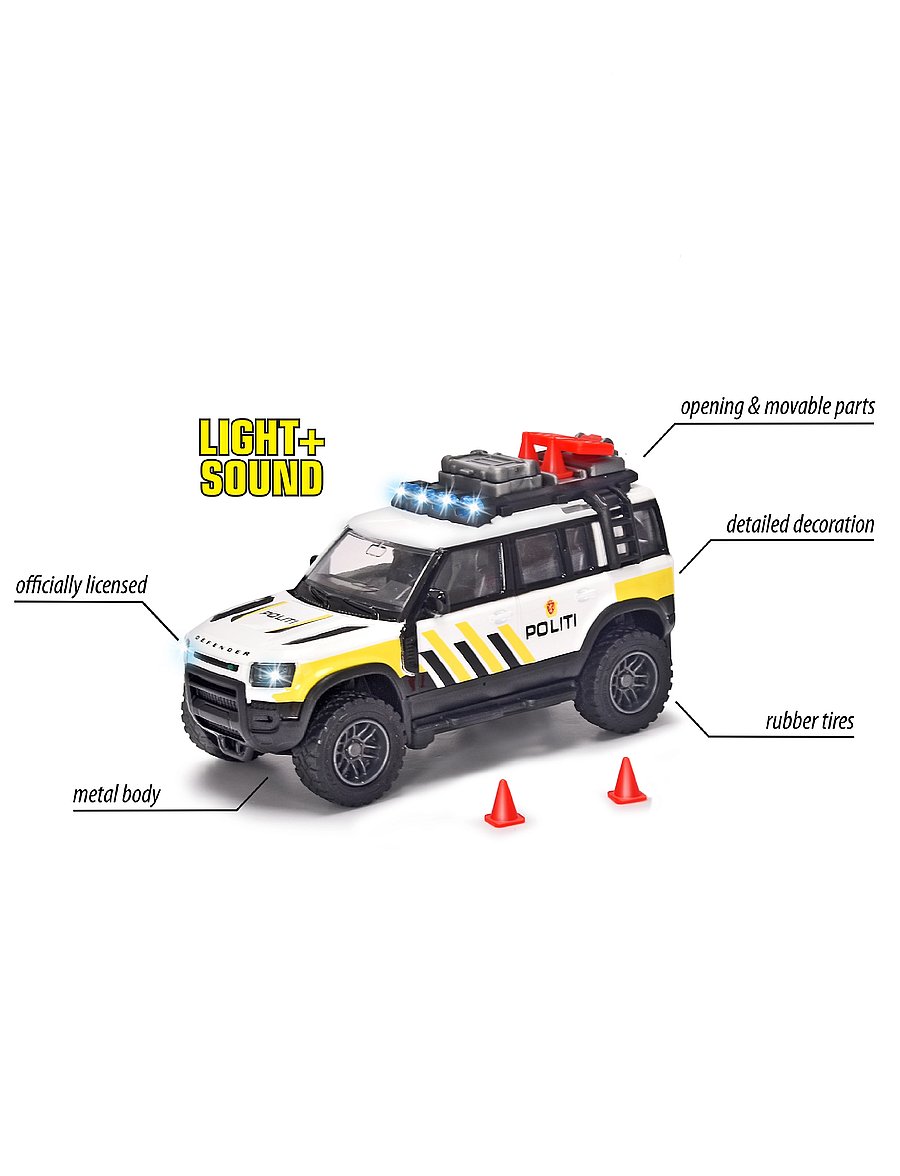 Majorette - Majorette Grad Series Land Rover Police - mänguautod - yellow - 4