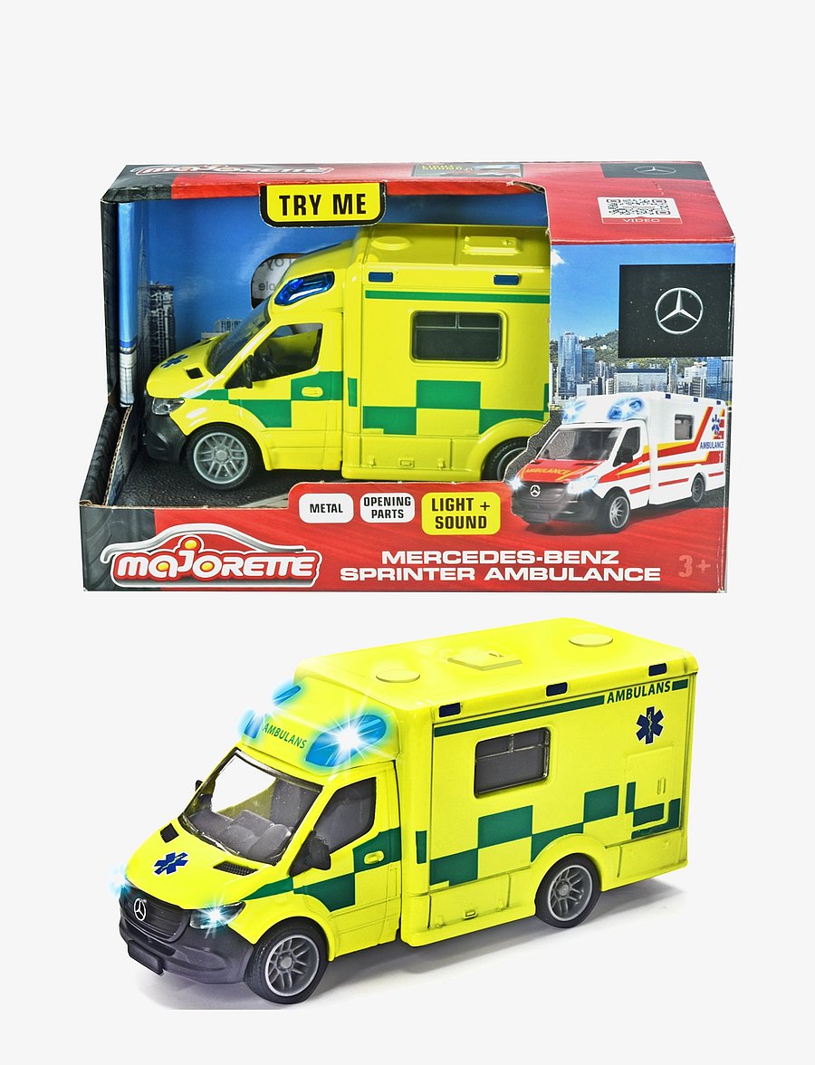 Majorette - Swedish Mercedes-Sprinter Ambulance - ambulances - yellow - 1