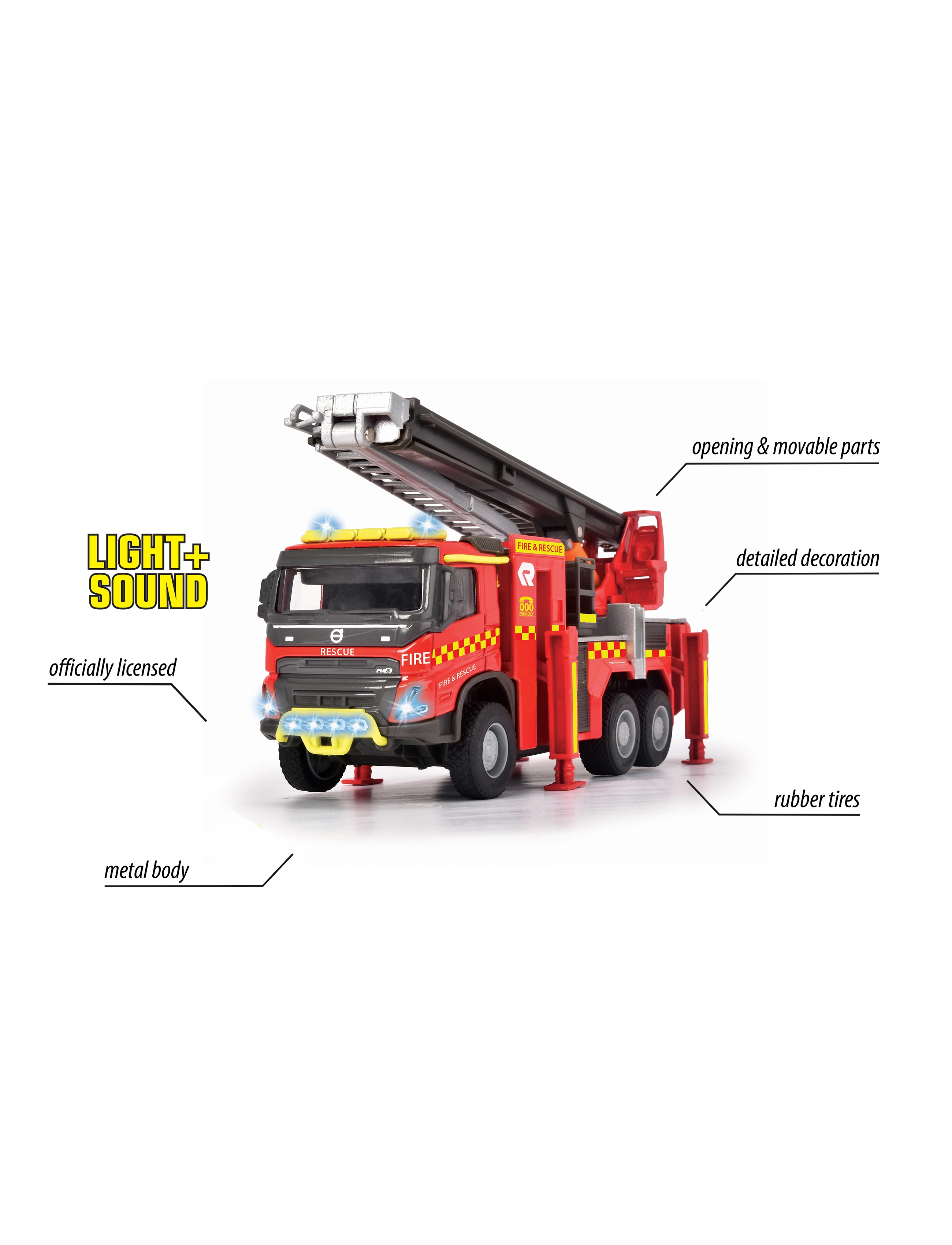 Majorette - Majorette Grand Series - Volvo Brannbil - red - 2