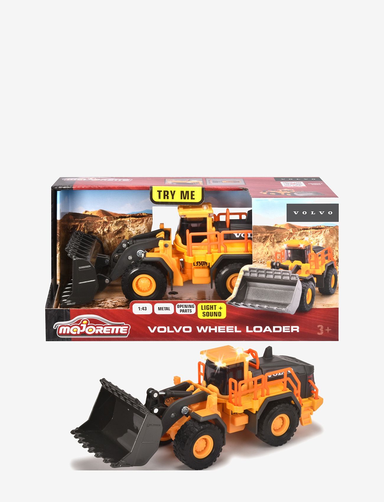 Majorette - Majorette Grand Series Volvo Wheel Loader L350H - byggekøretøjer - yellow - 0