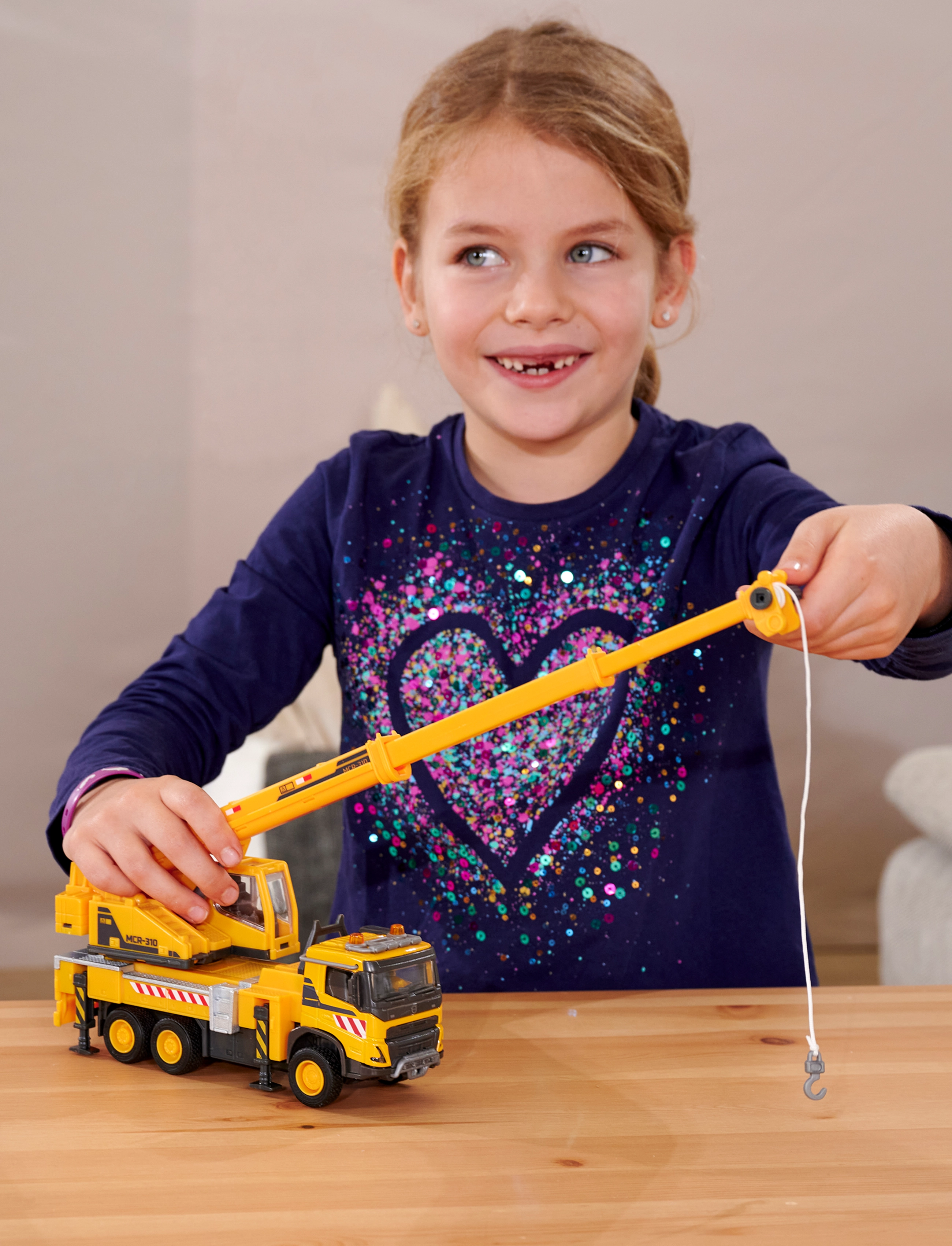 Majorette - Volvo Truck Crane - yellow - 5