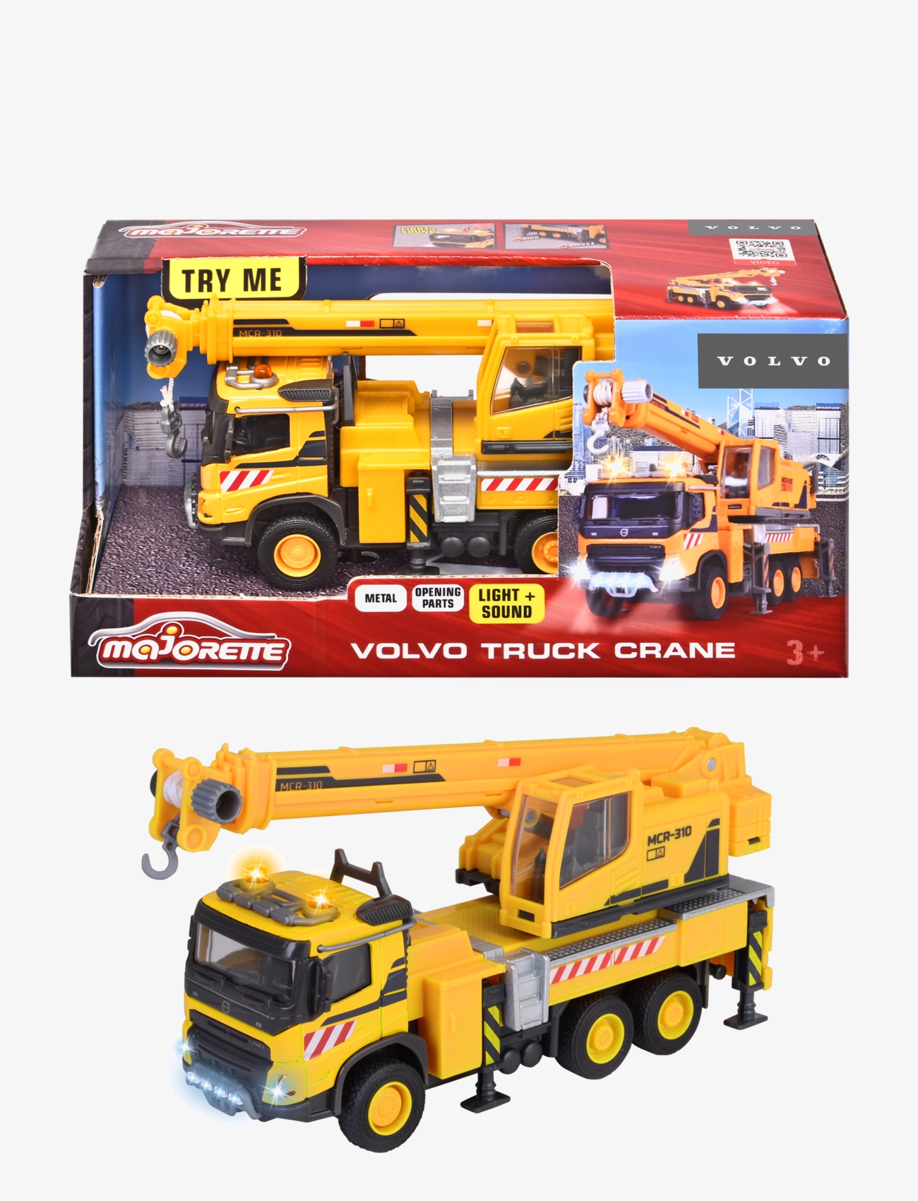 Majorette - Volvo Truck Crane - yellow - 2