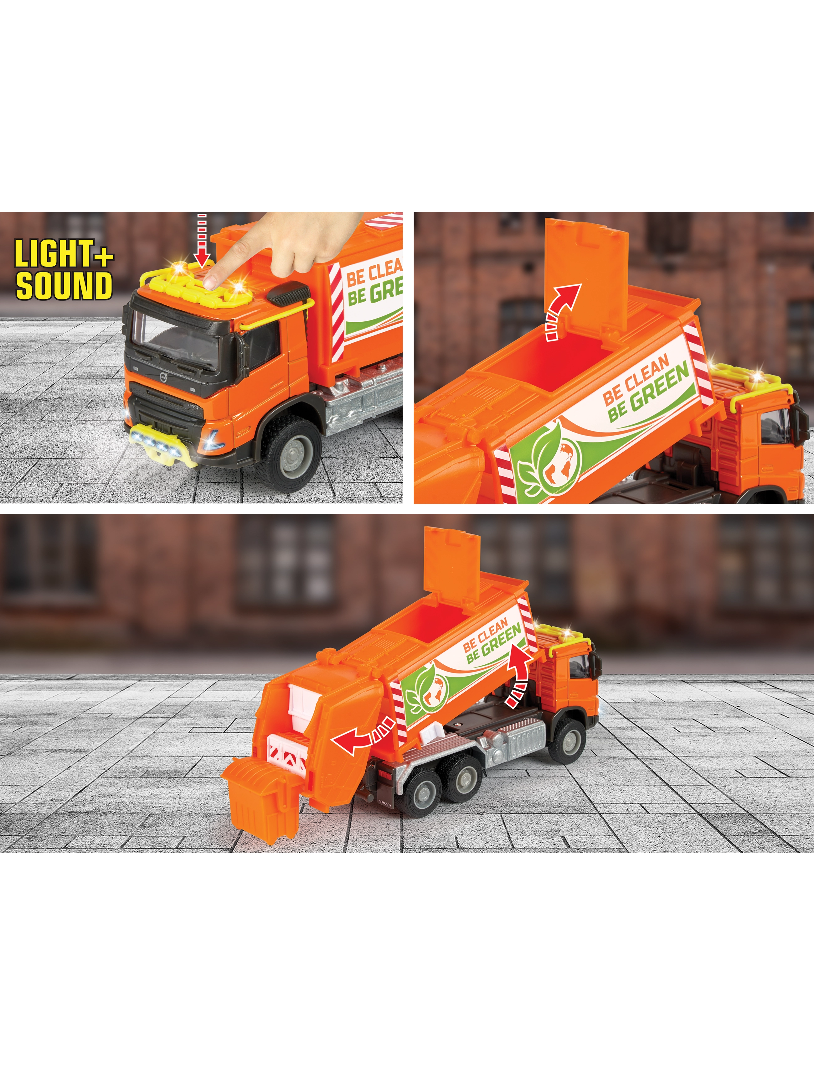 Majorette Grand Series Volvo Fmx Garbage Truck, Børn, Garbage Trucks, Multi/mønstret, Str: ONE SIZE