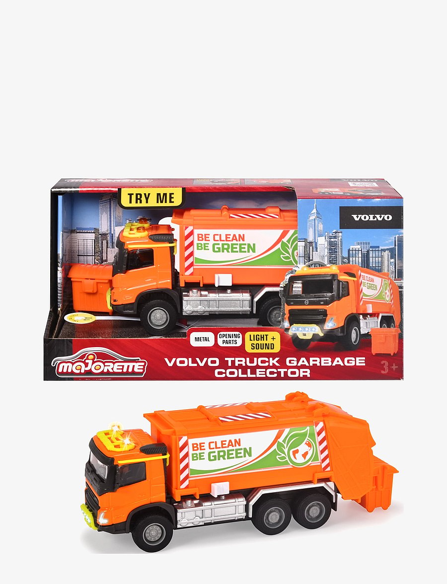 Majorette - Majorette Grand Series Volvo FMX Garbage Truck - prügiautod - orange - 3