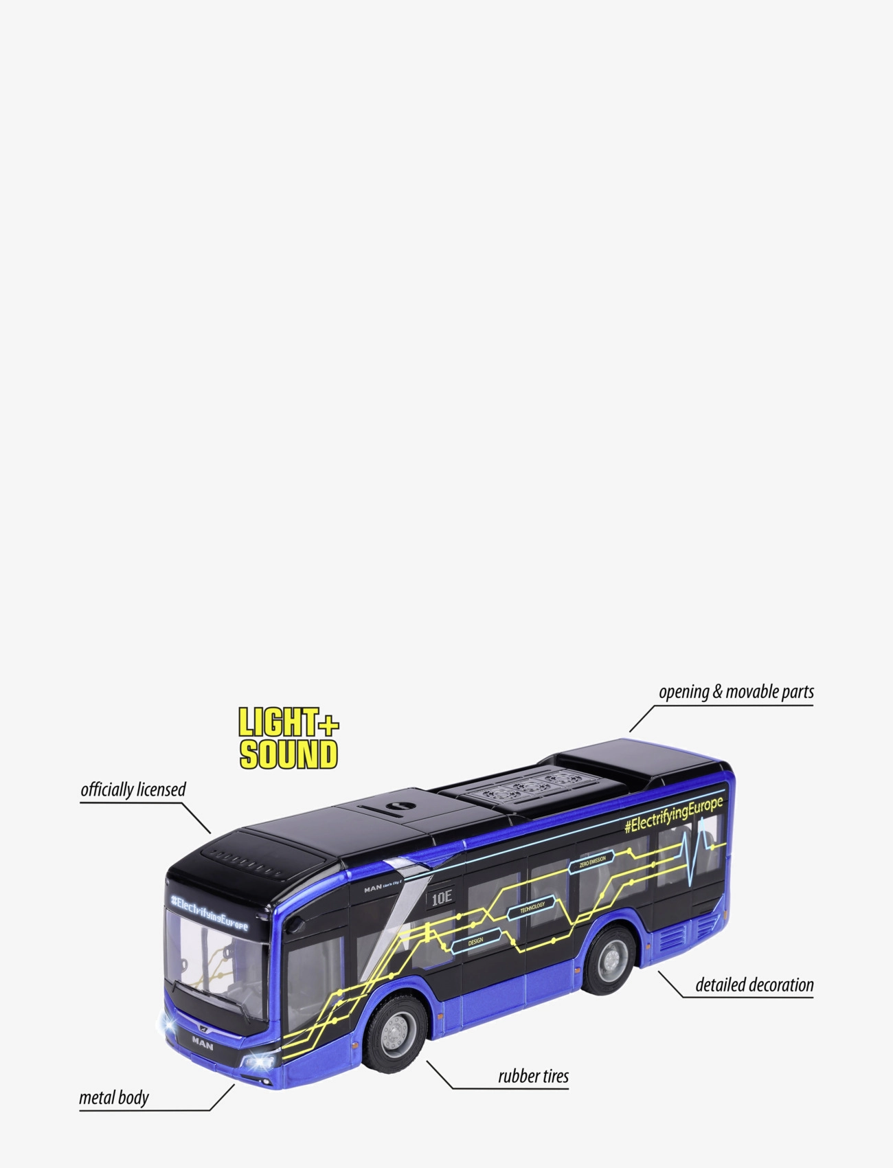 Majorette - Majorette Grand Series - MAN Lion's City 10E Buss - laveste priser - blue - 5