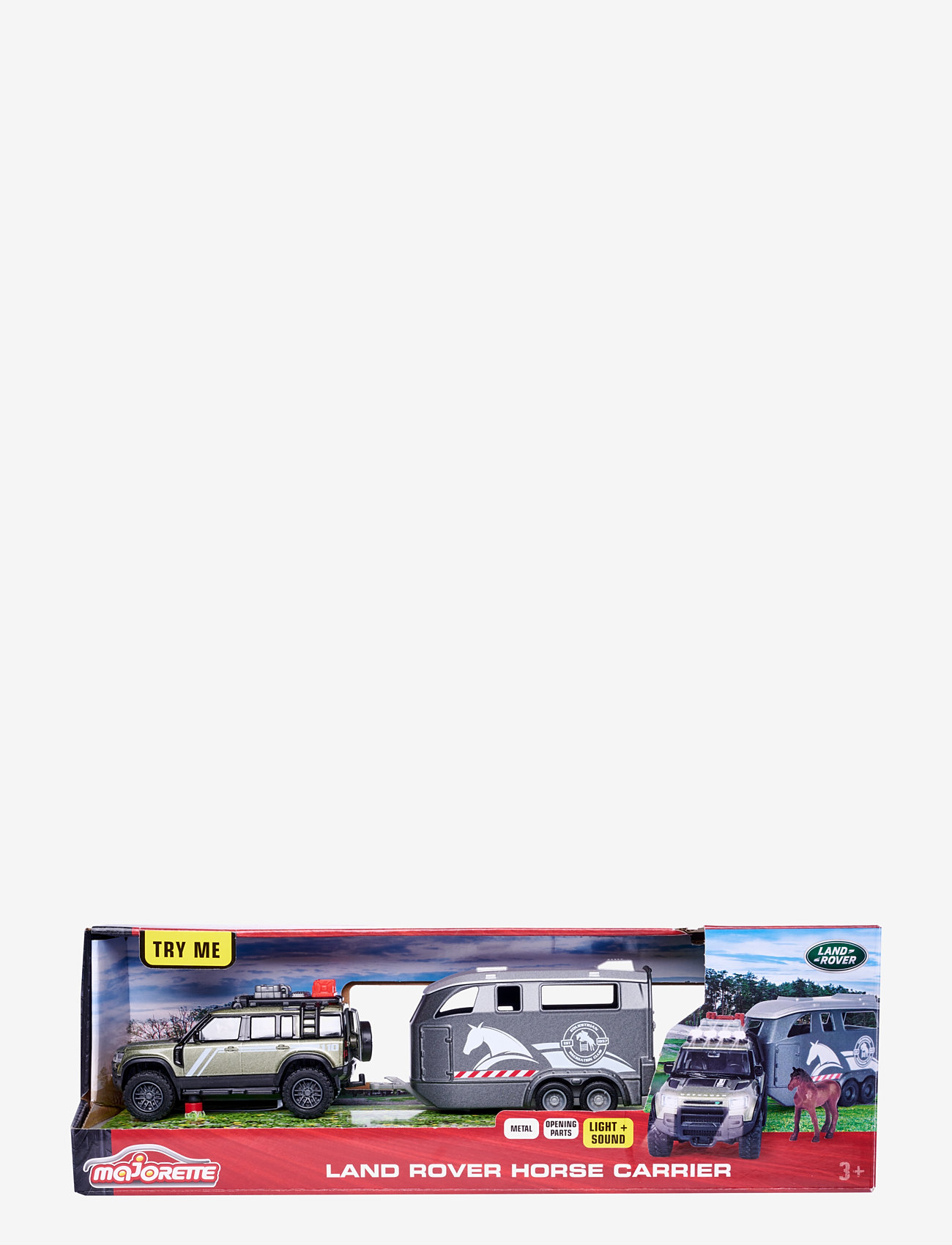Majorette - Majorette Grand Series - Land Rover med Hestehenger - toy vehicles - blue - 4