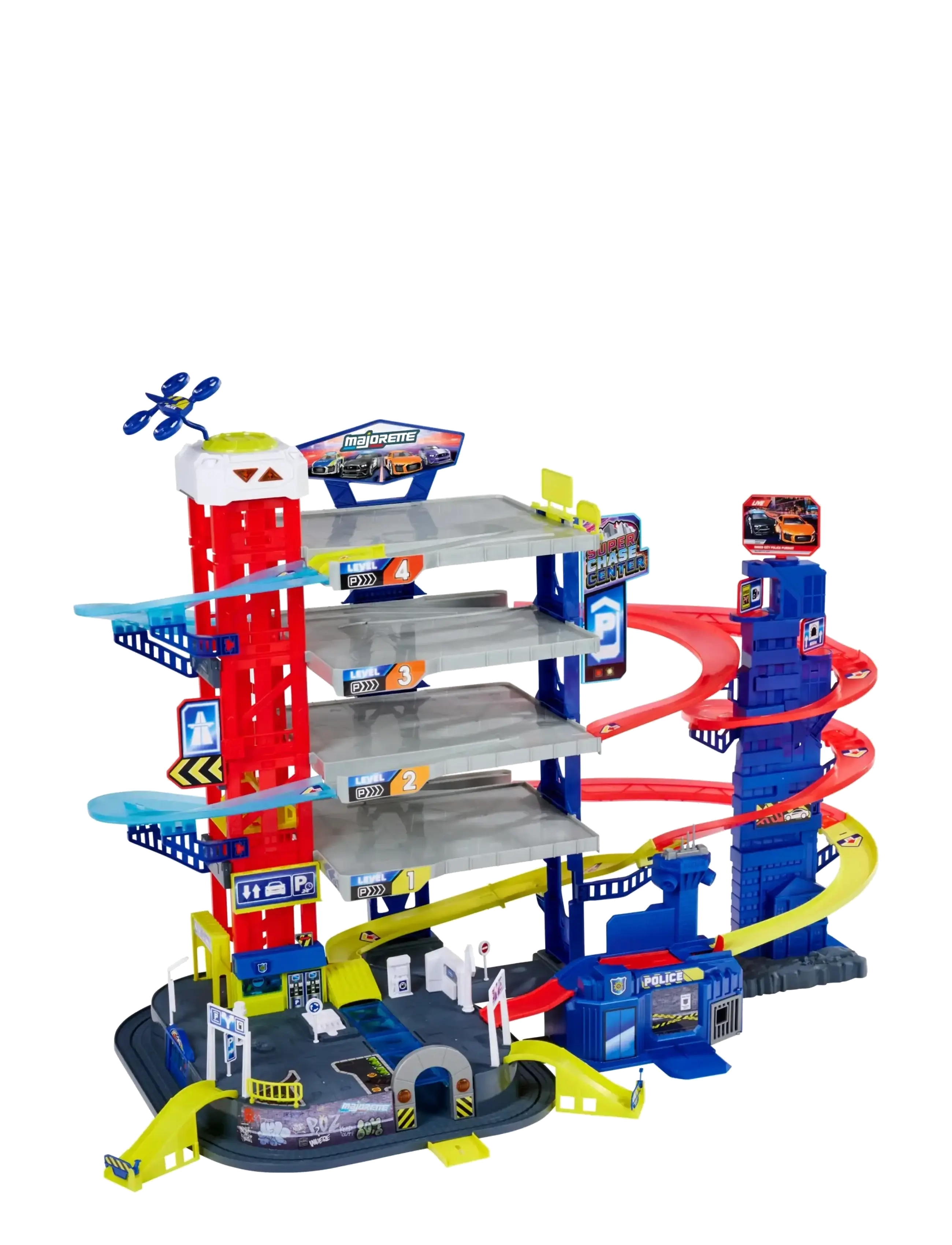 Majorette - Majorette Majorette Super Chase Center+5 Vehicles - sõidukite garaažid - multicolor - 1