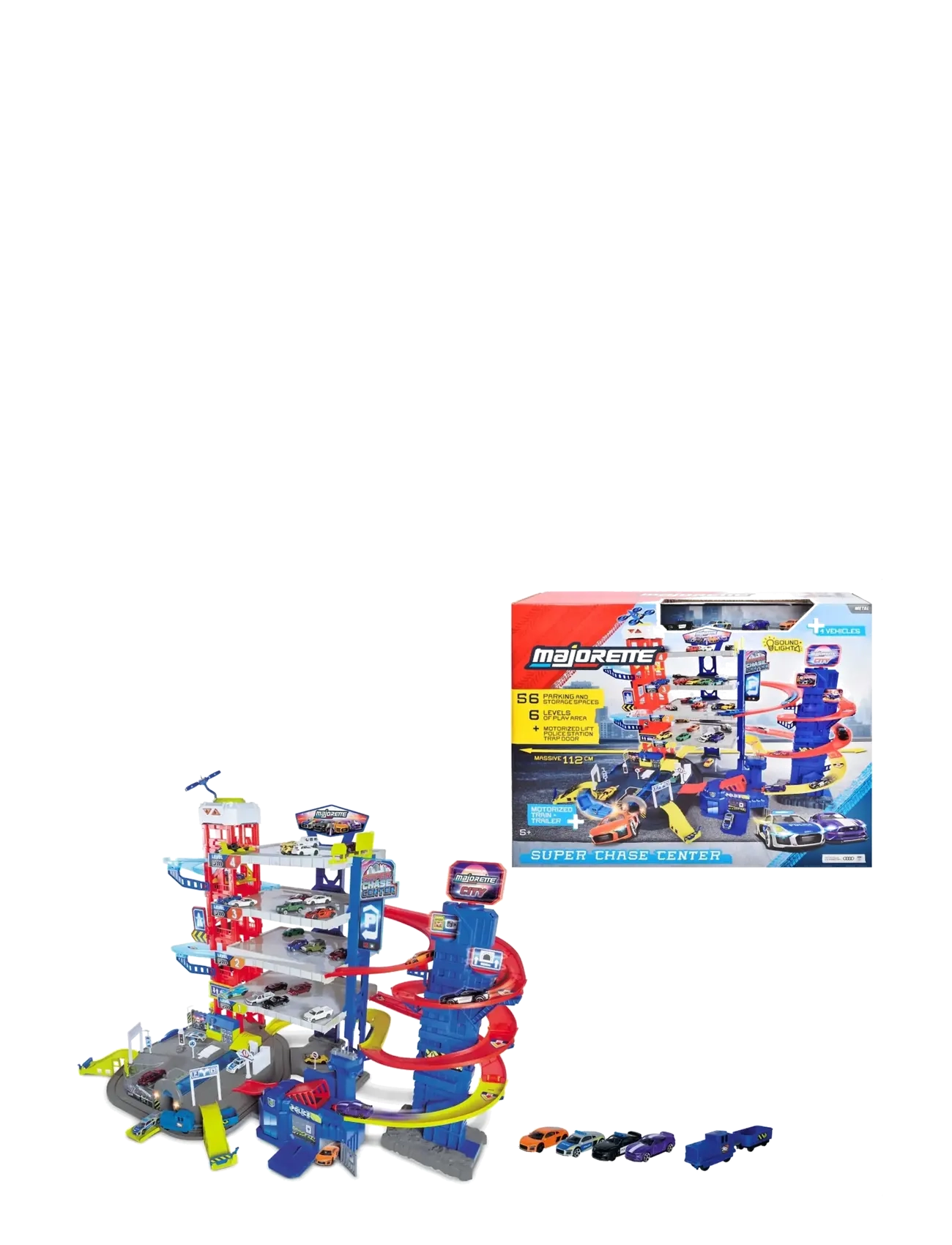 Majorette - Majorette Majorette Super Chase Center+5 Vehicles - sõidukite garaažid - multicolor - 2