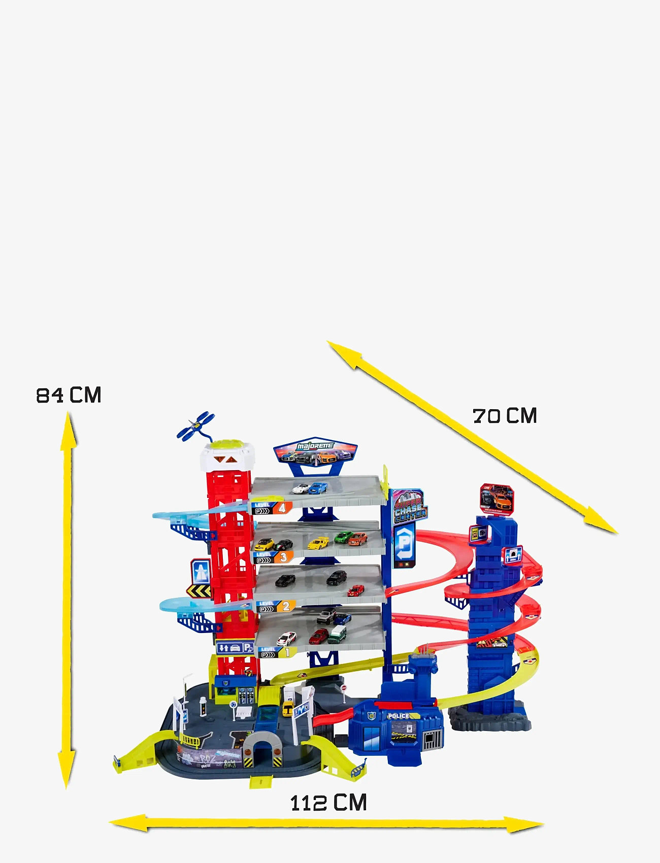 Majorette - Majorette Majorette Super Chase Center+5 Vehicles - leksaksgarage - multicolor - 4