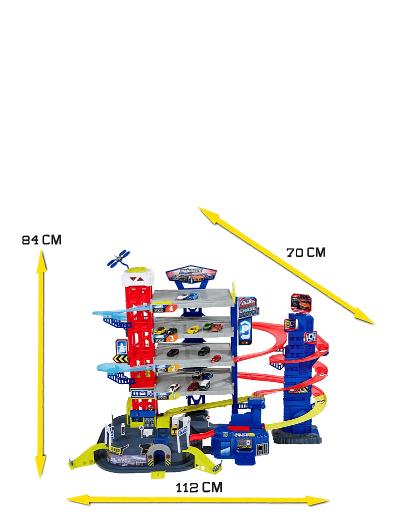 Majorette - Majorette Majorette Super Chase Center+5 Vehicles - garagen - multicolor - 4