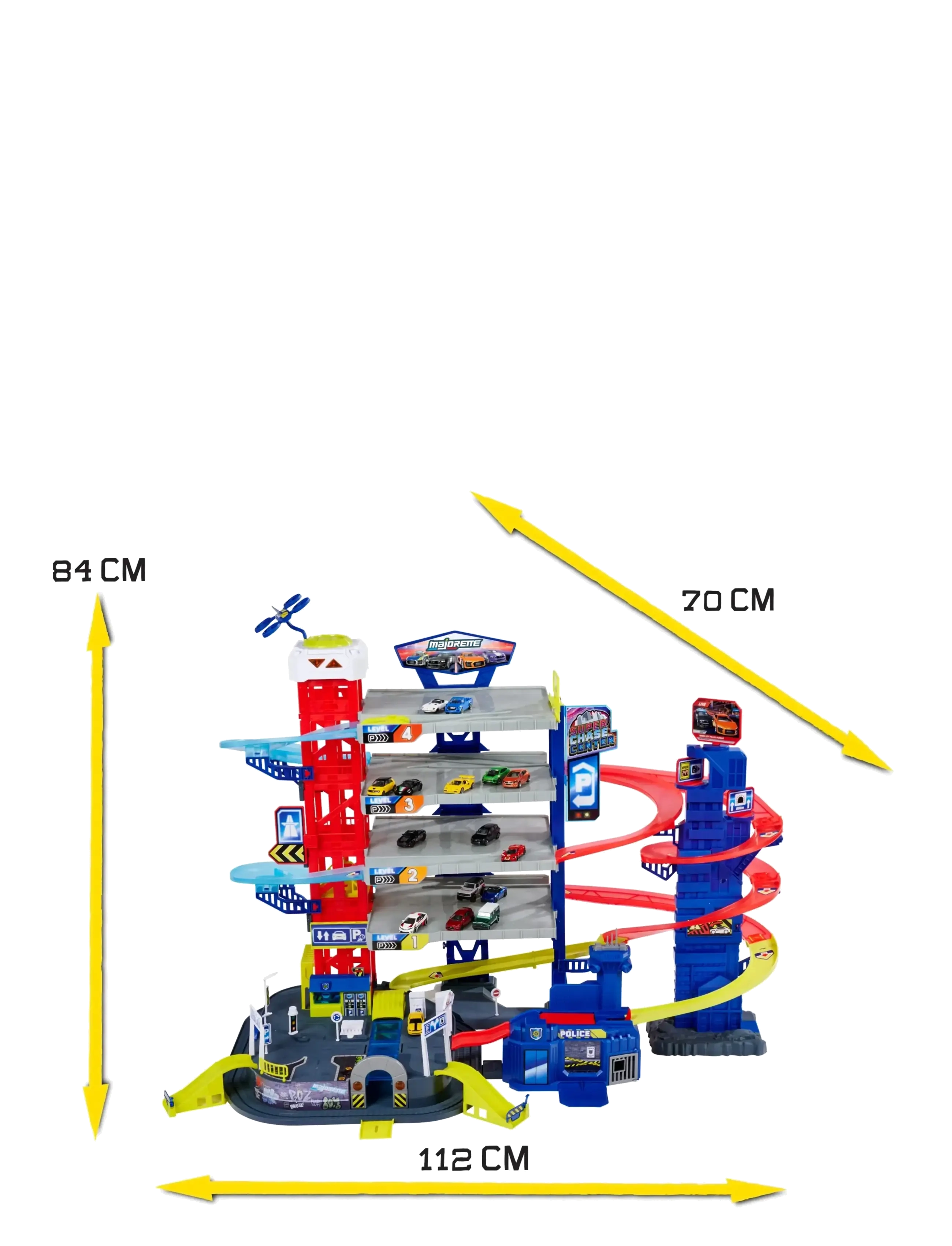 Majorette - Majorette Majorette Super Chase Center+5 Vehicles - sõidukite garaažid - multicolor - 4