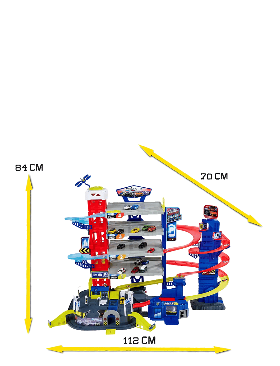 Majorette - Majorette Majorette Super Chase Center+5 Vehicles - sõidukite garaažid - multicolor - 4