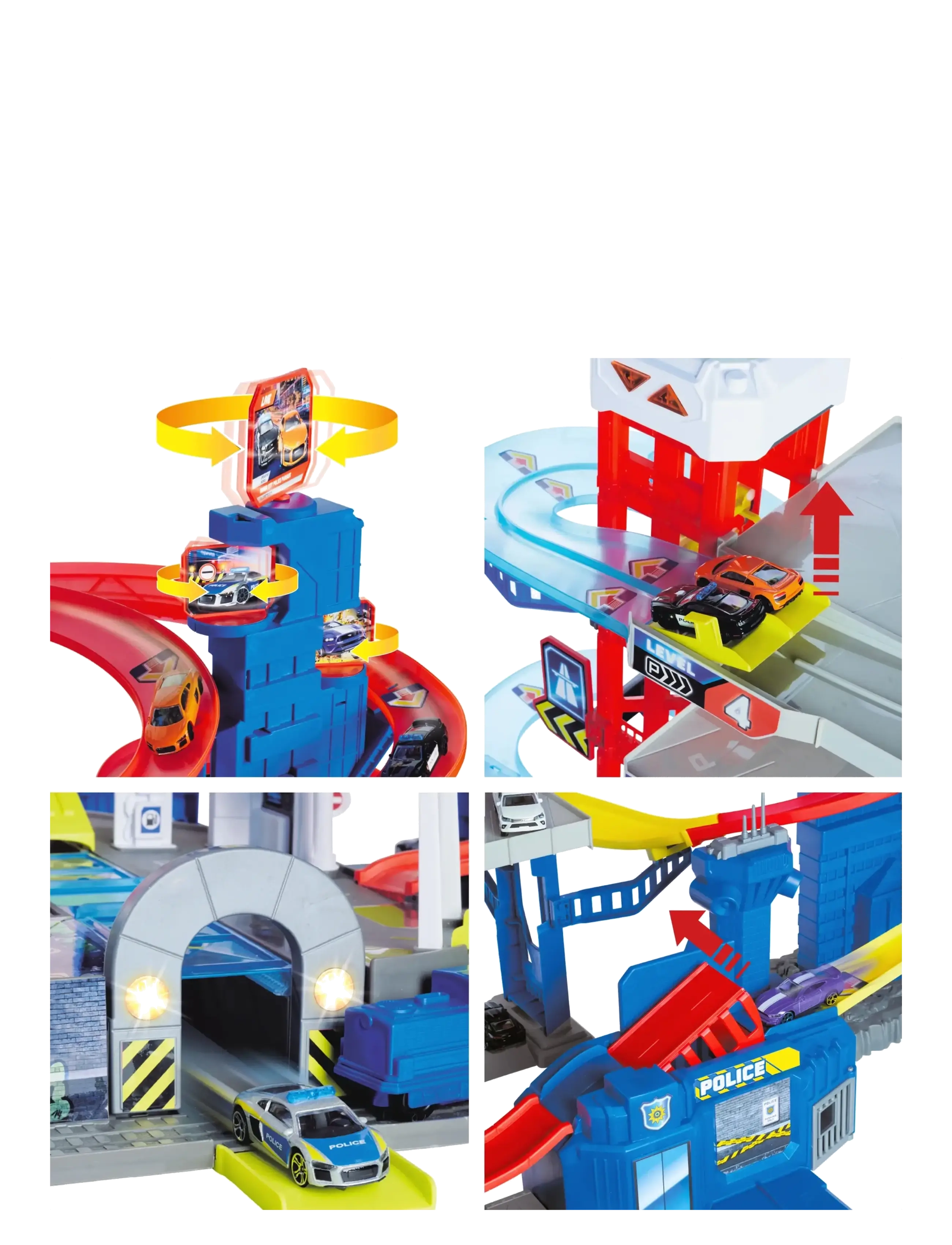 Majorette - Majorette Majorette Super Chase Center+5 Vehicles - sõidukite garaažid - multicolor - 5