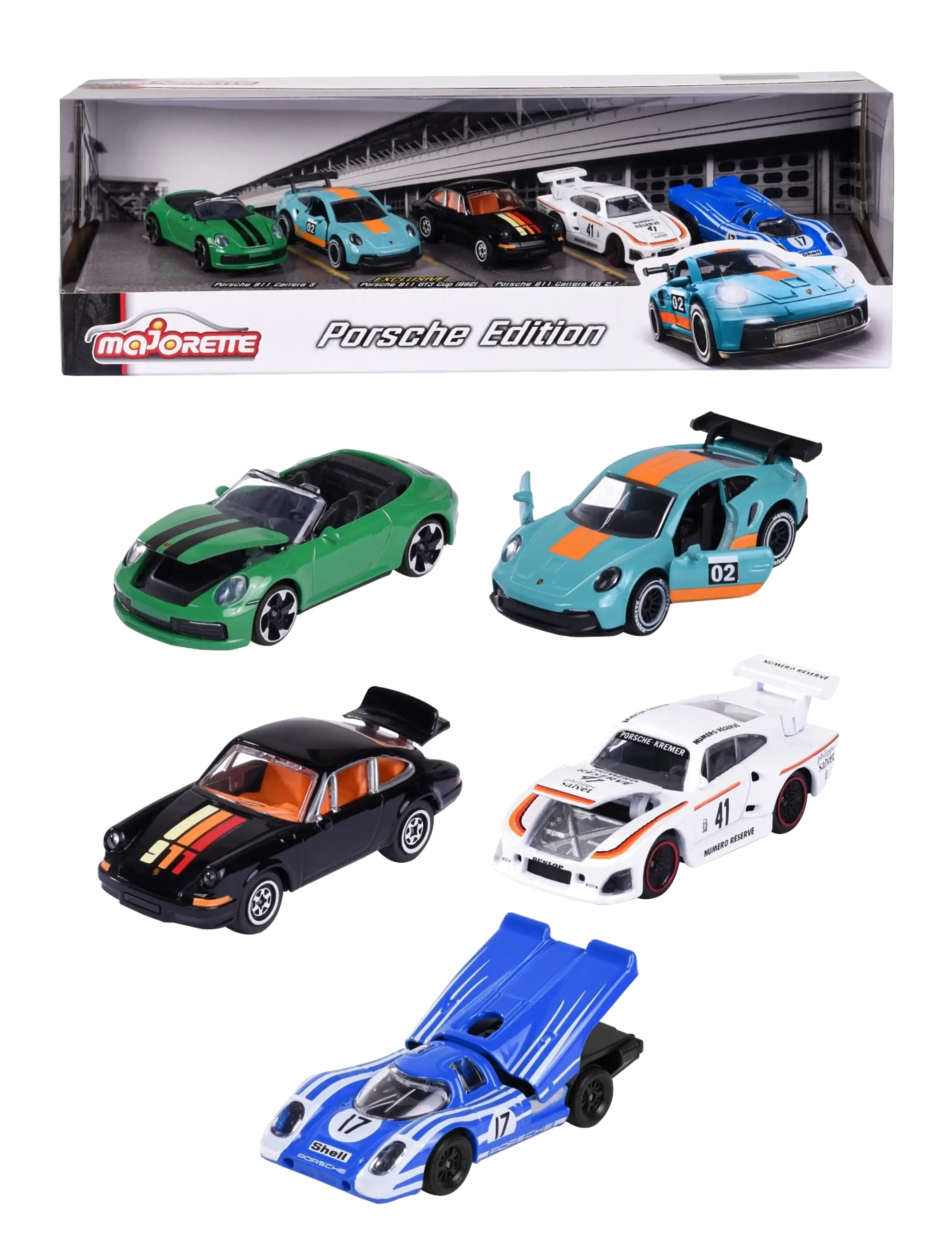 MAJORETTE Majorette Porsche 5 Pieces Giftpack Patterned - One Size - Kinder