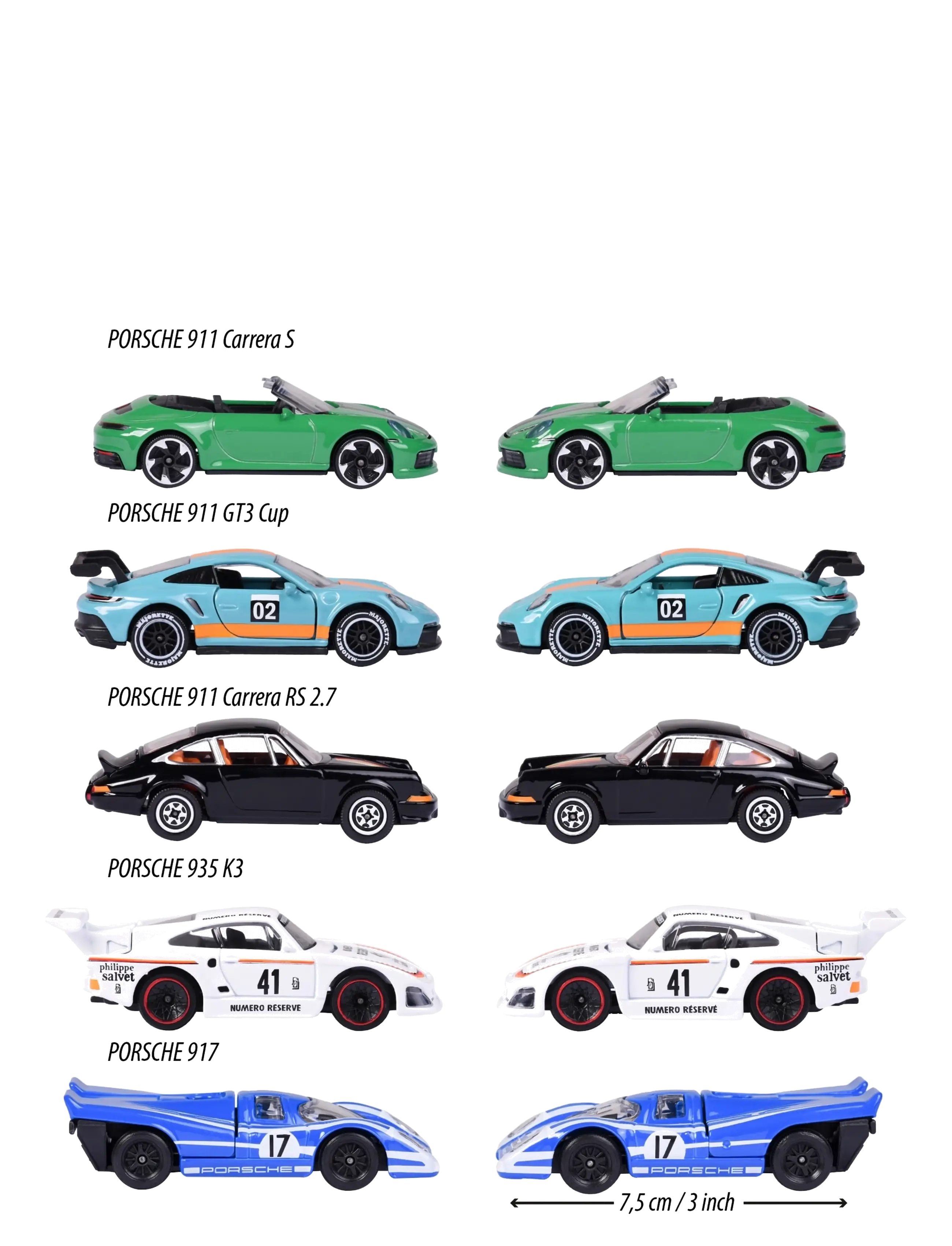 Majorette - Majorette Porsche 5 Pieces Giftpack - laveste priser - multicolor - 3